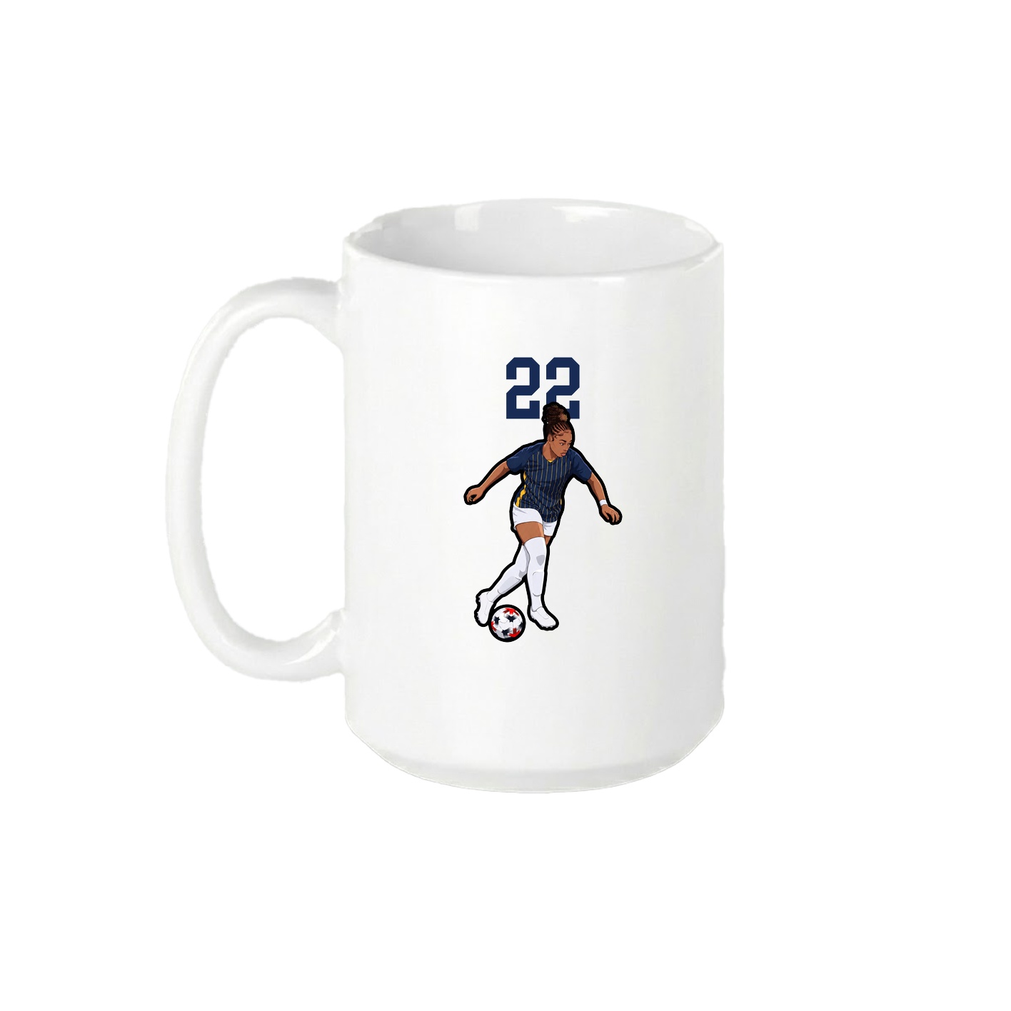 15oz Coffee Mug — Number Top in White