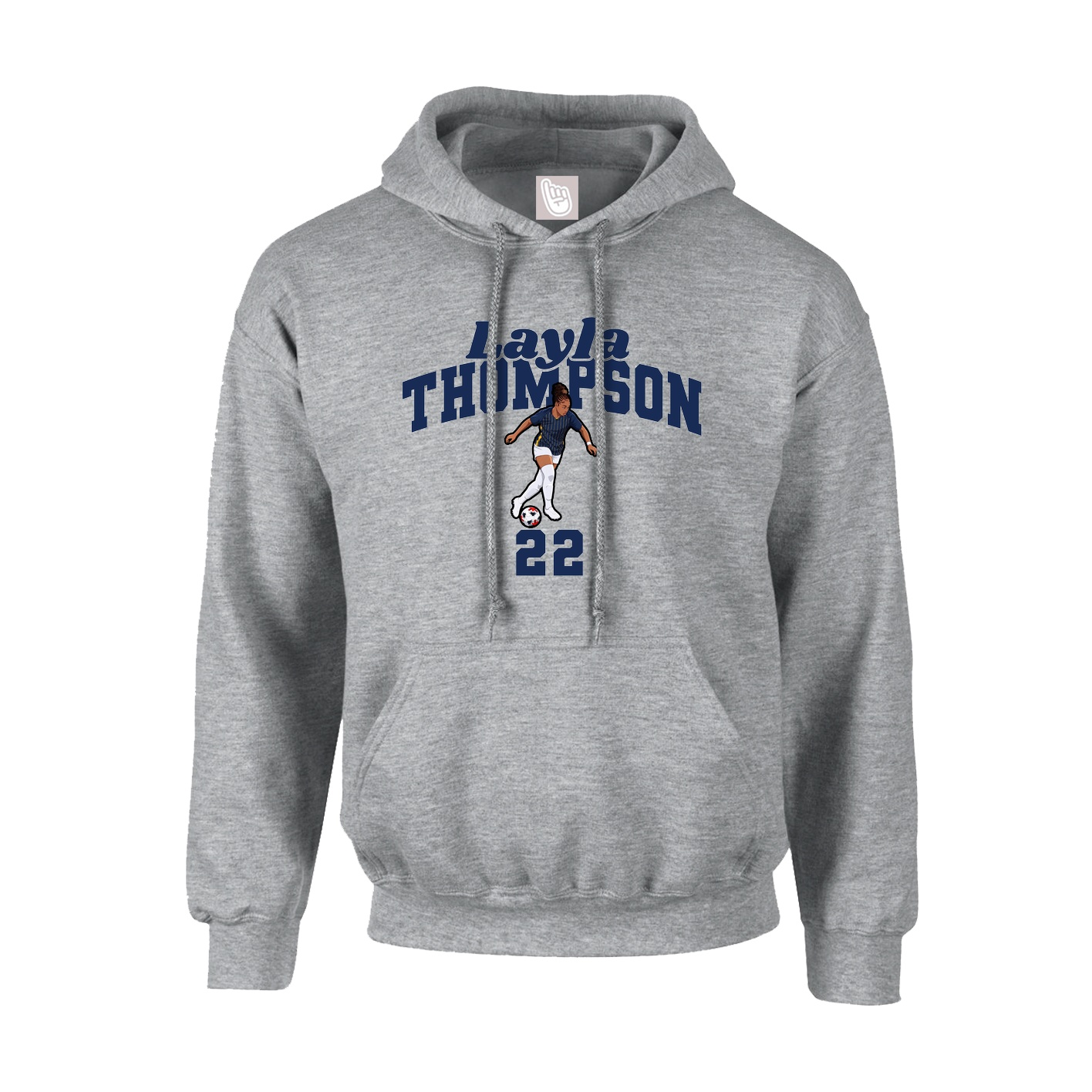 Youth Hoodie — Signature Arch in Grey