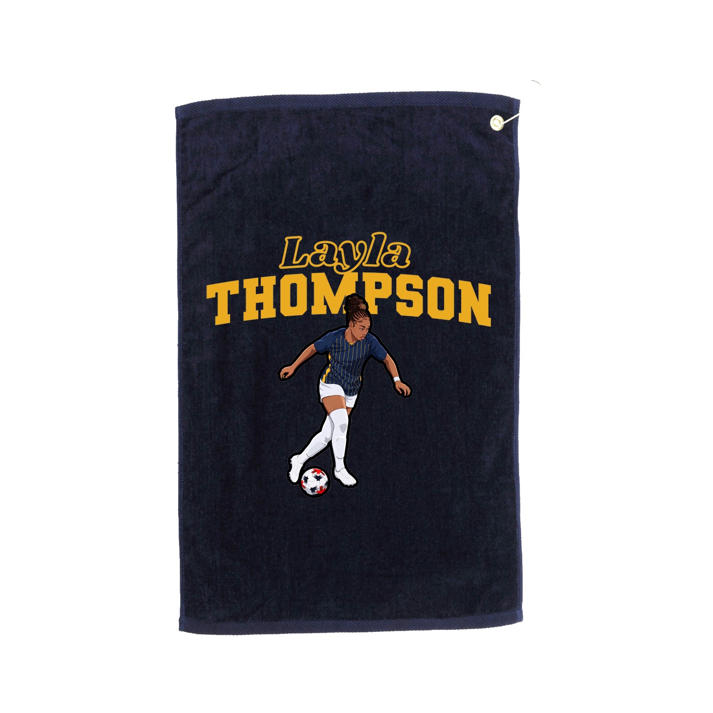 Golf Towel — Name Arch in Navy