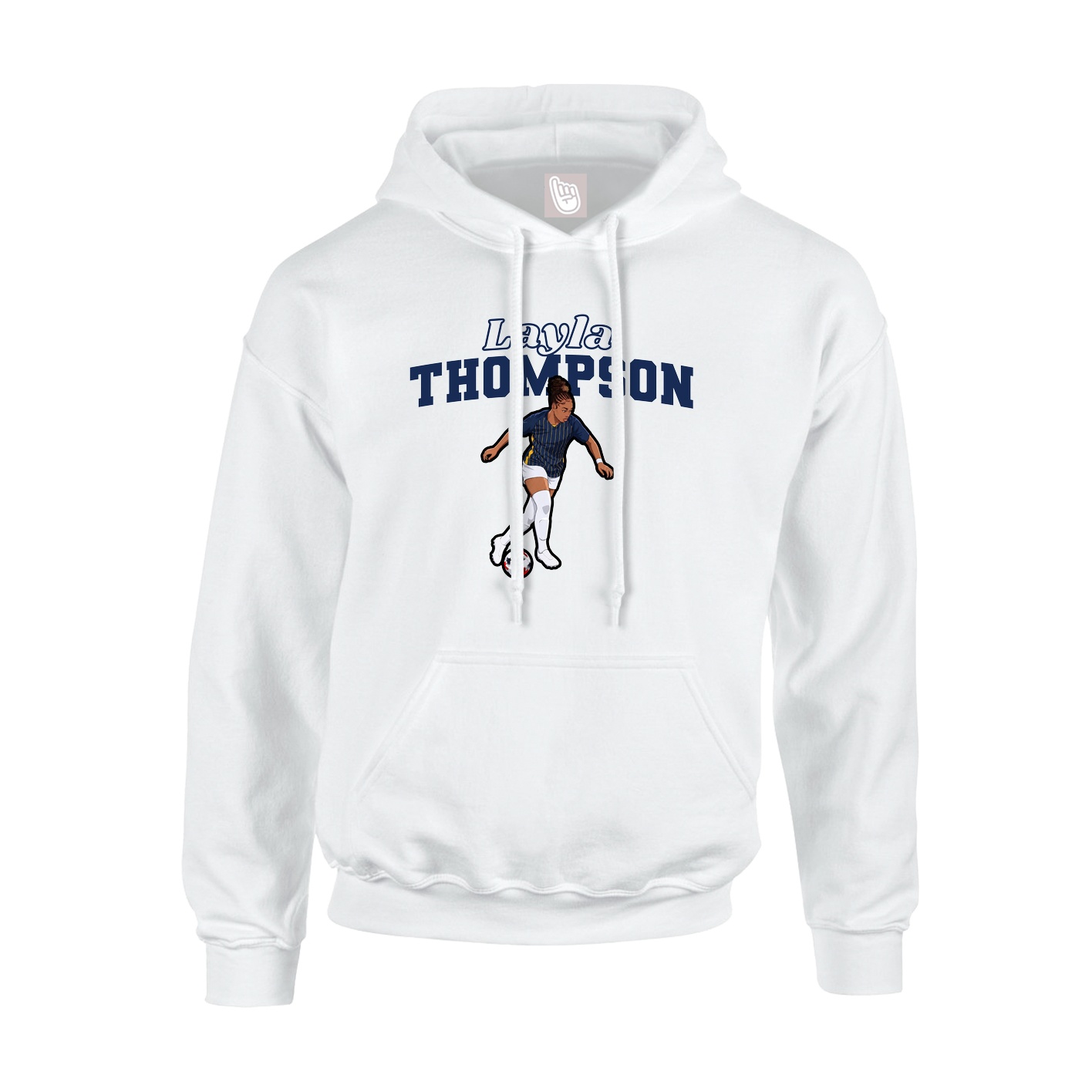 Hoodie — Name Arch in White