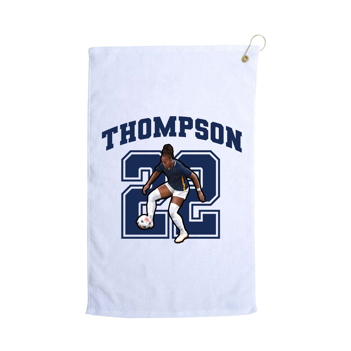 Golf Towel — Number in White