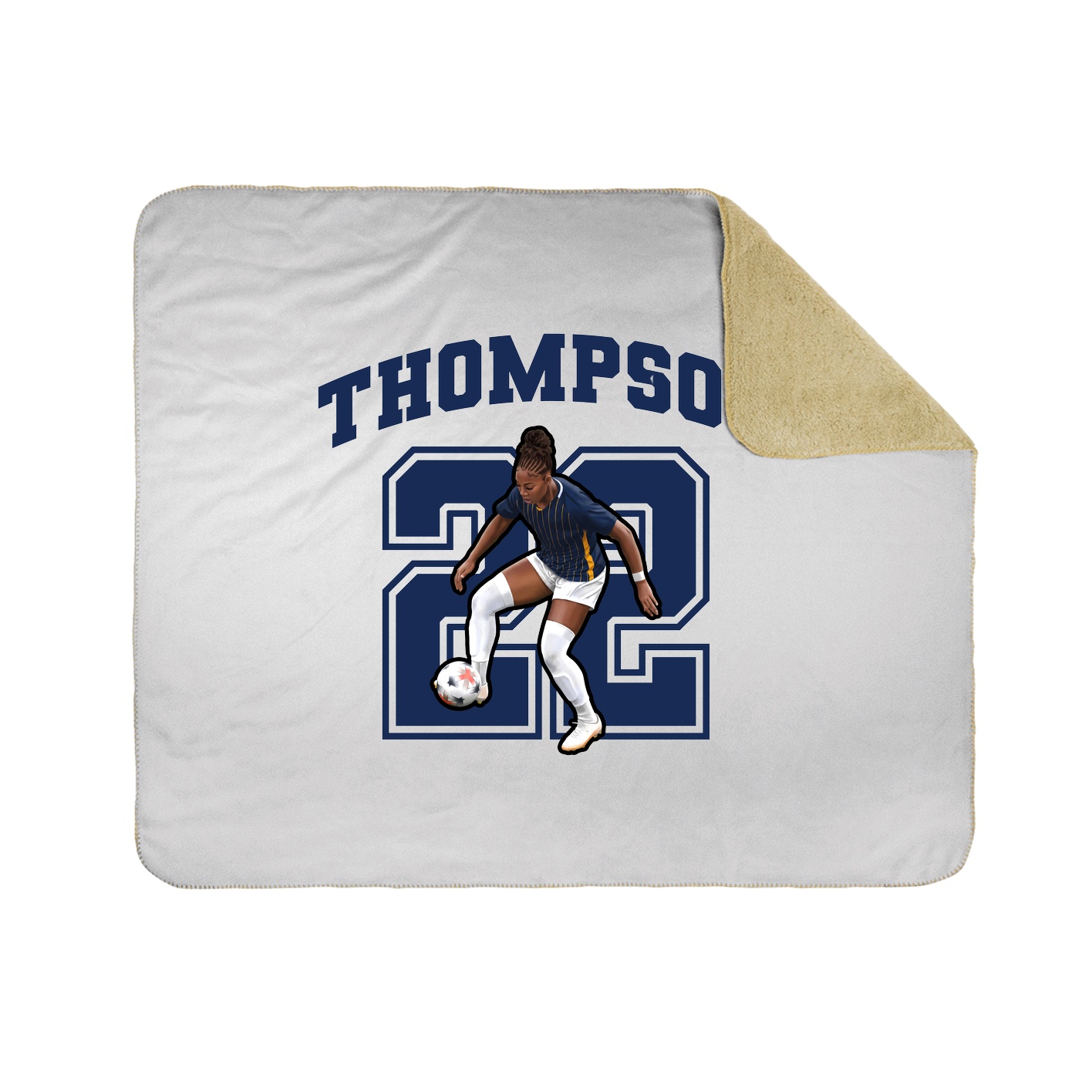 Throw Blanket — Number in White