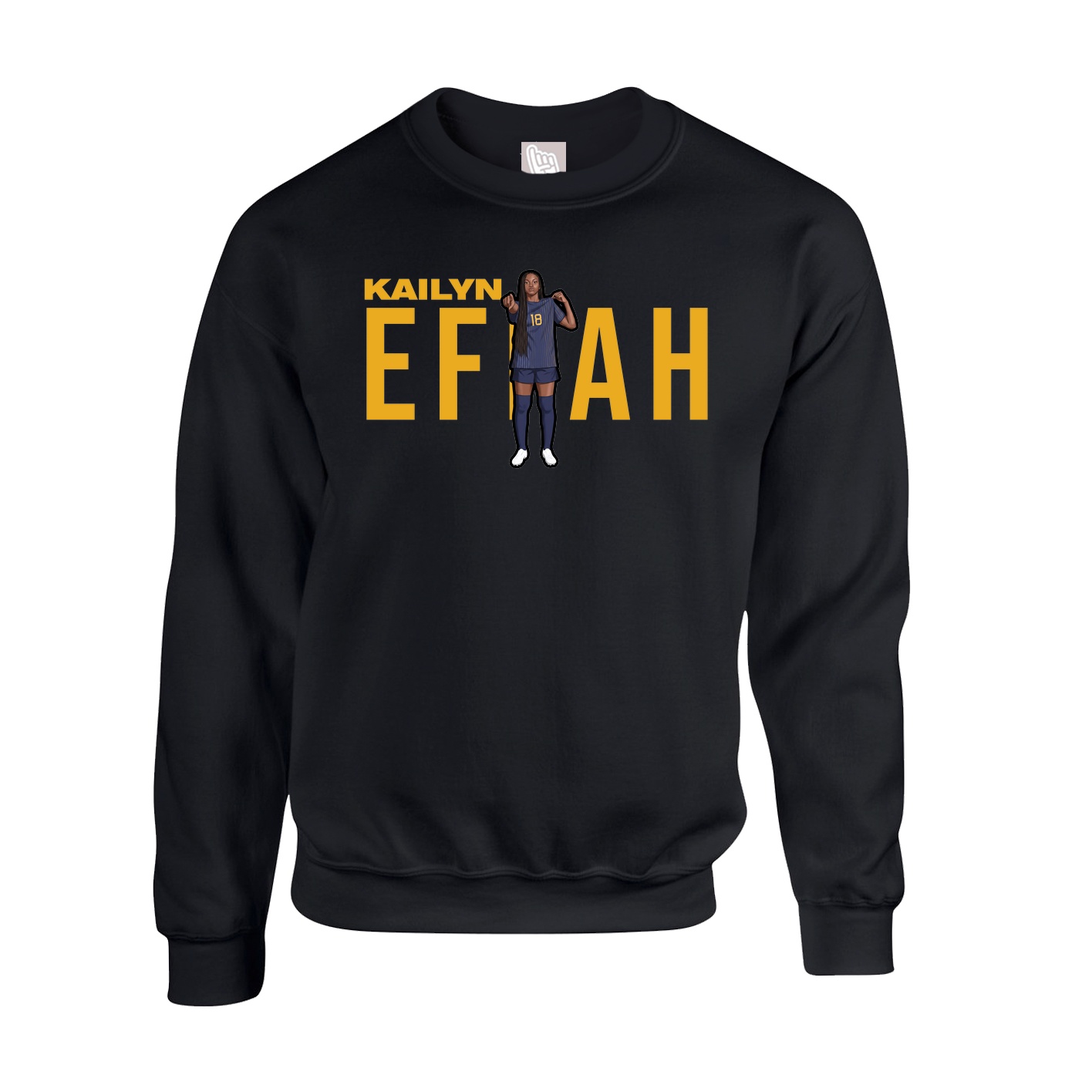 Fleece Crew — Player Name in Black