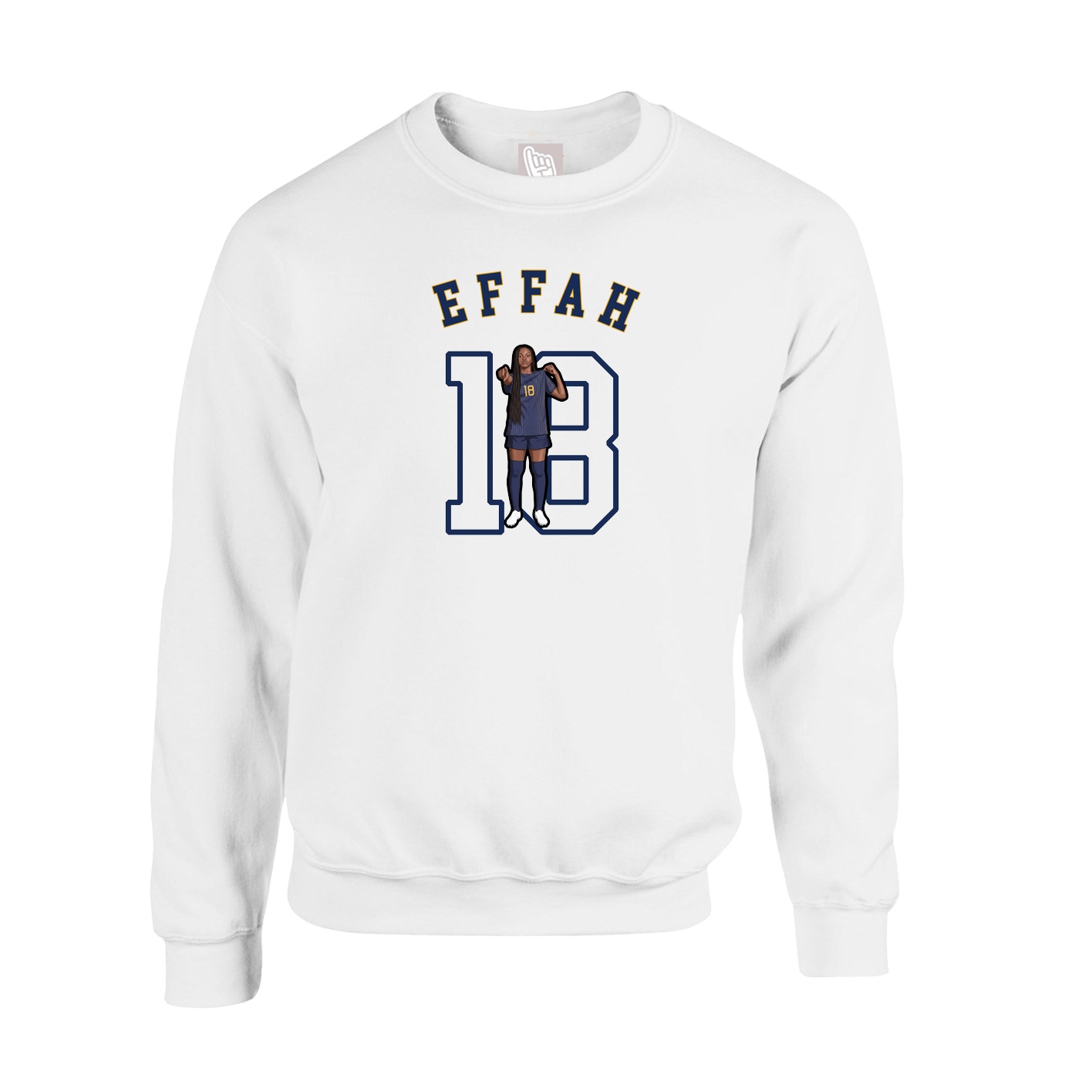 Fleece Crew — Shirsey Arch in White