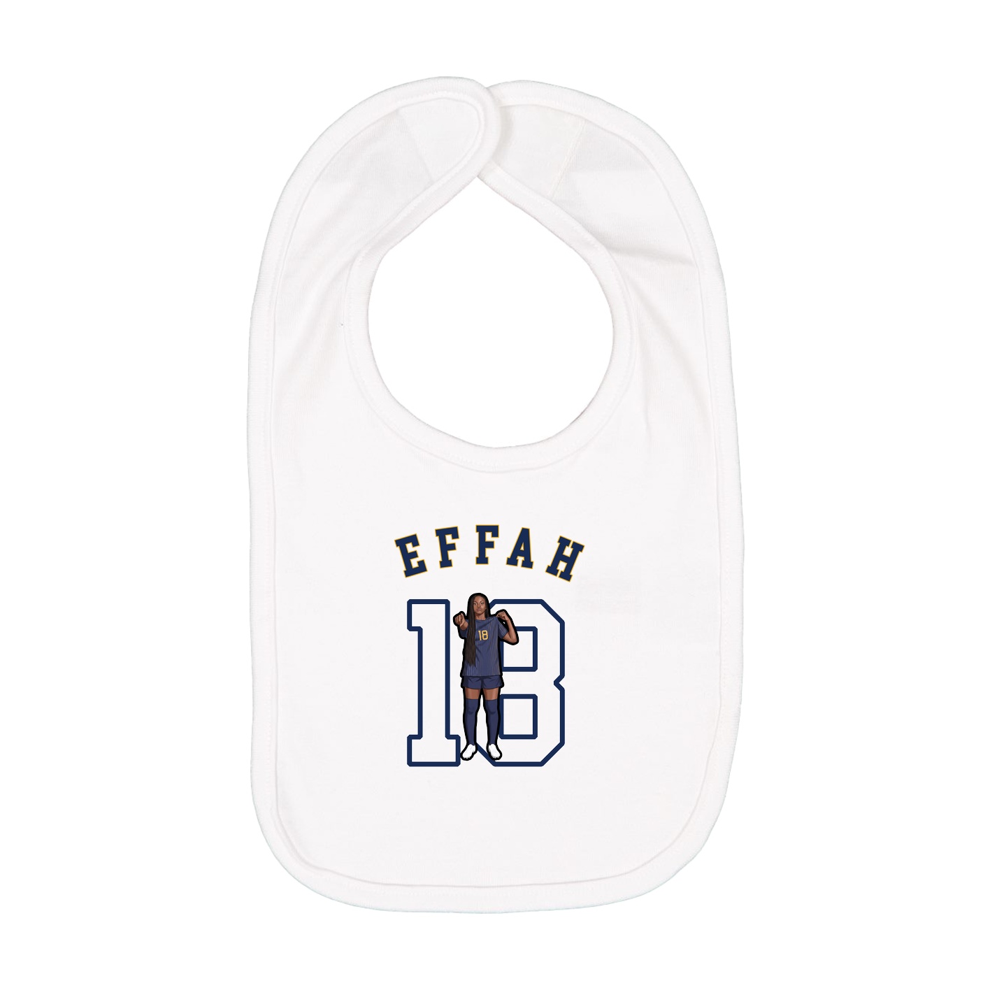 Infant Bib — Shirsey Arch in White