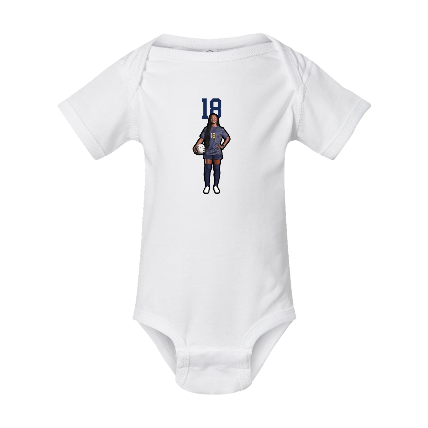 Baby Onesie — Number Top in White
