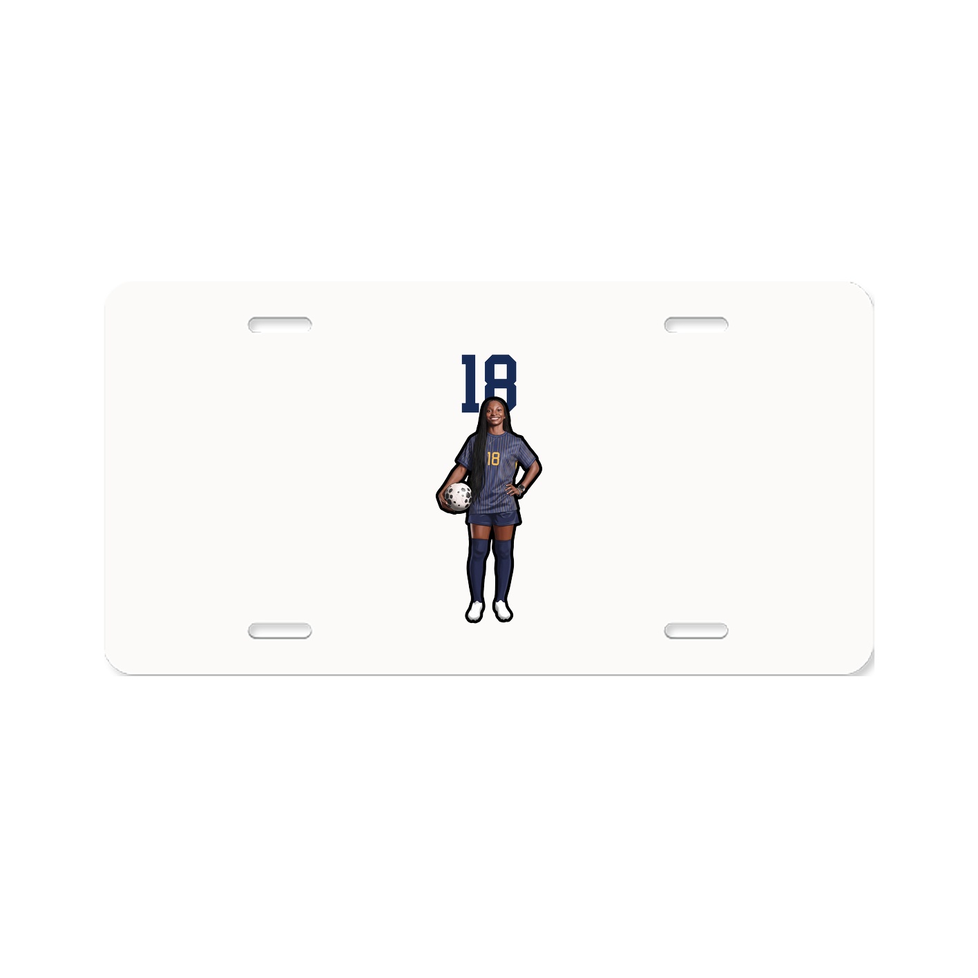 License Plate — Number Top in Classic