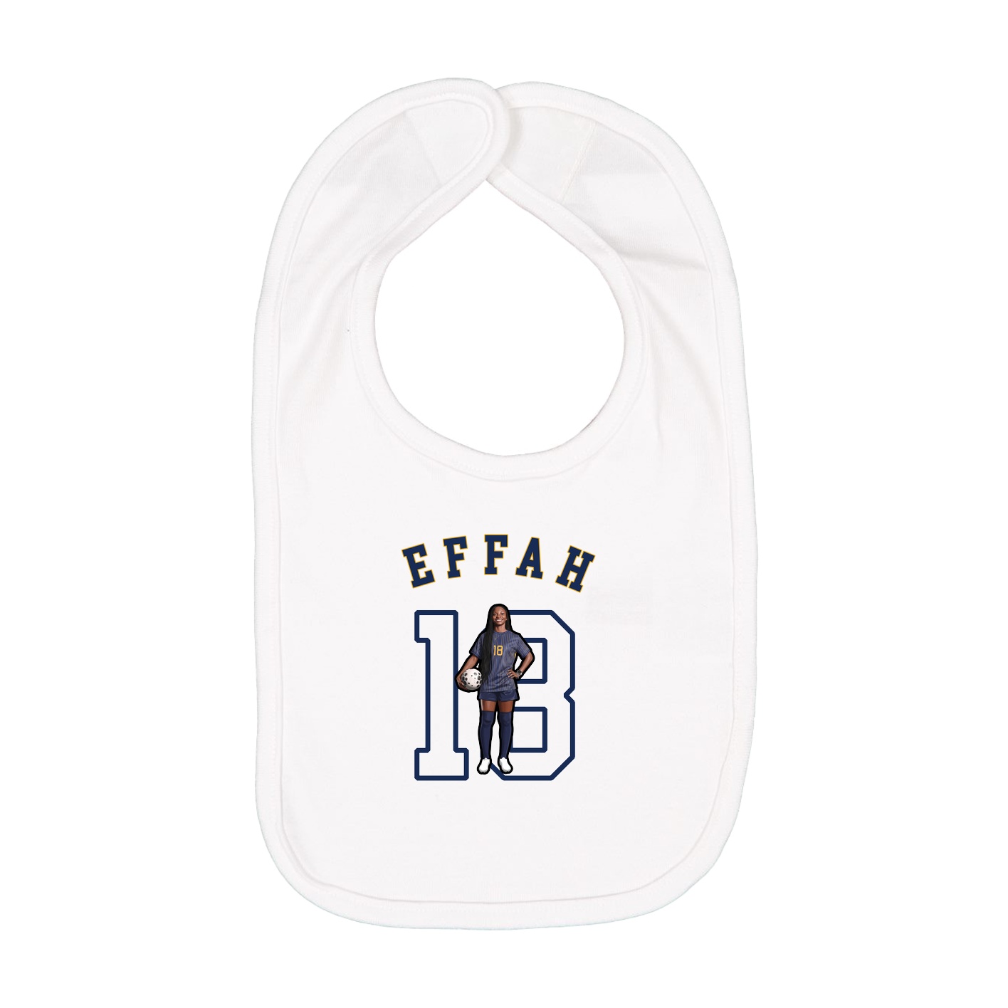 Infant Bib — Shirsey Arch in White