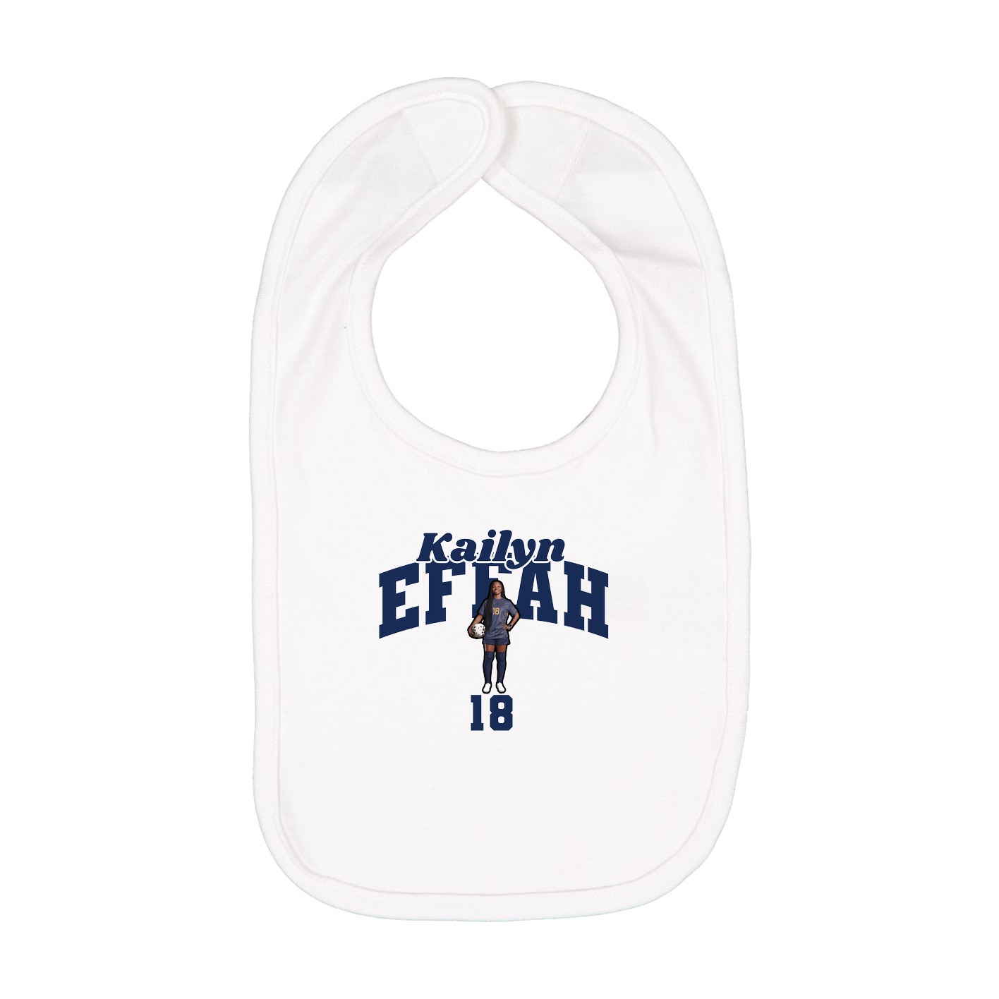 Infant Bib — Signature Arch in White