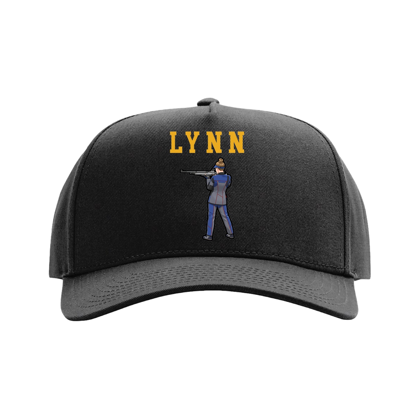 Full Fabric Five-Panel Champ Cap — Shirsey in Black
