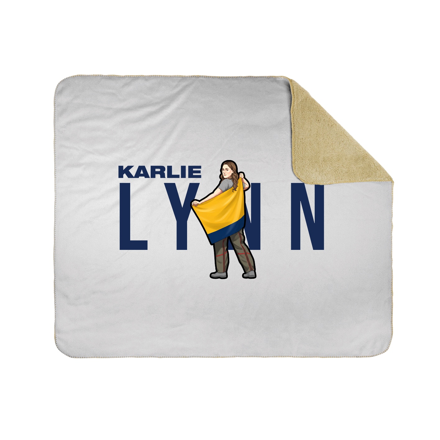 Throw Blanket — Player Name in White