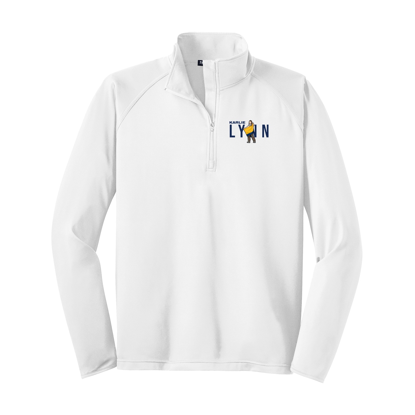Q-Zip Pullover — Player Name in White