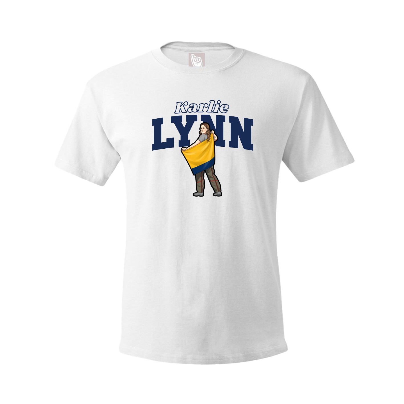Youth Tee — Name Arch in White