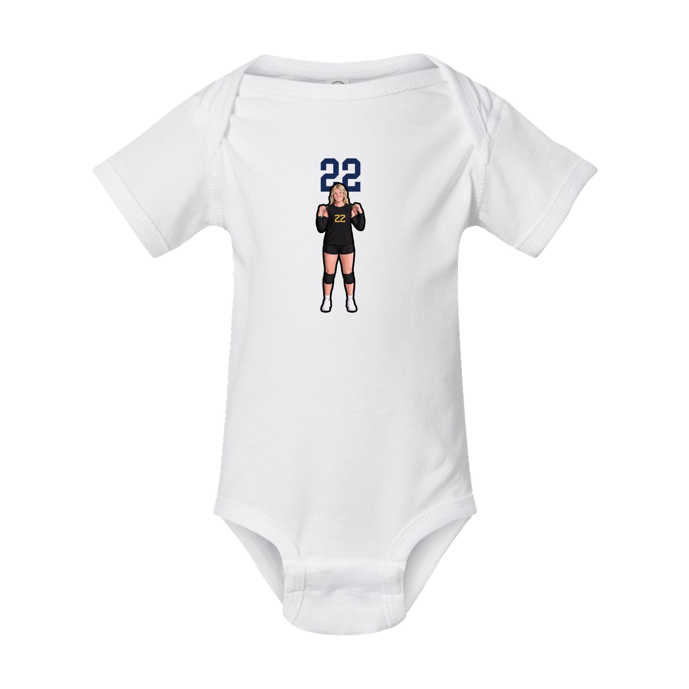Baby Onesie — Number Top in White