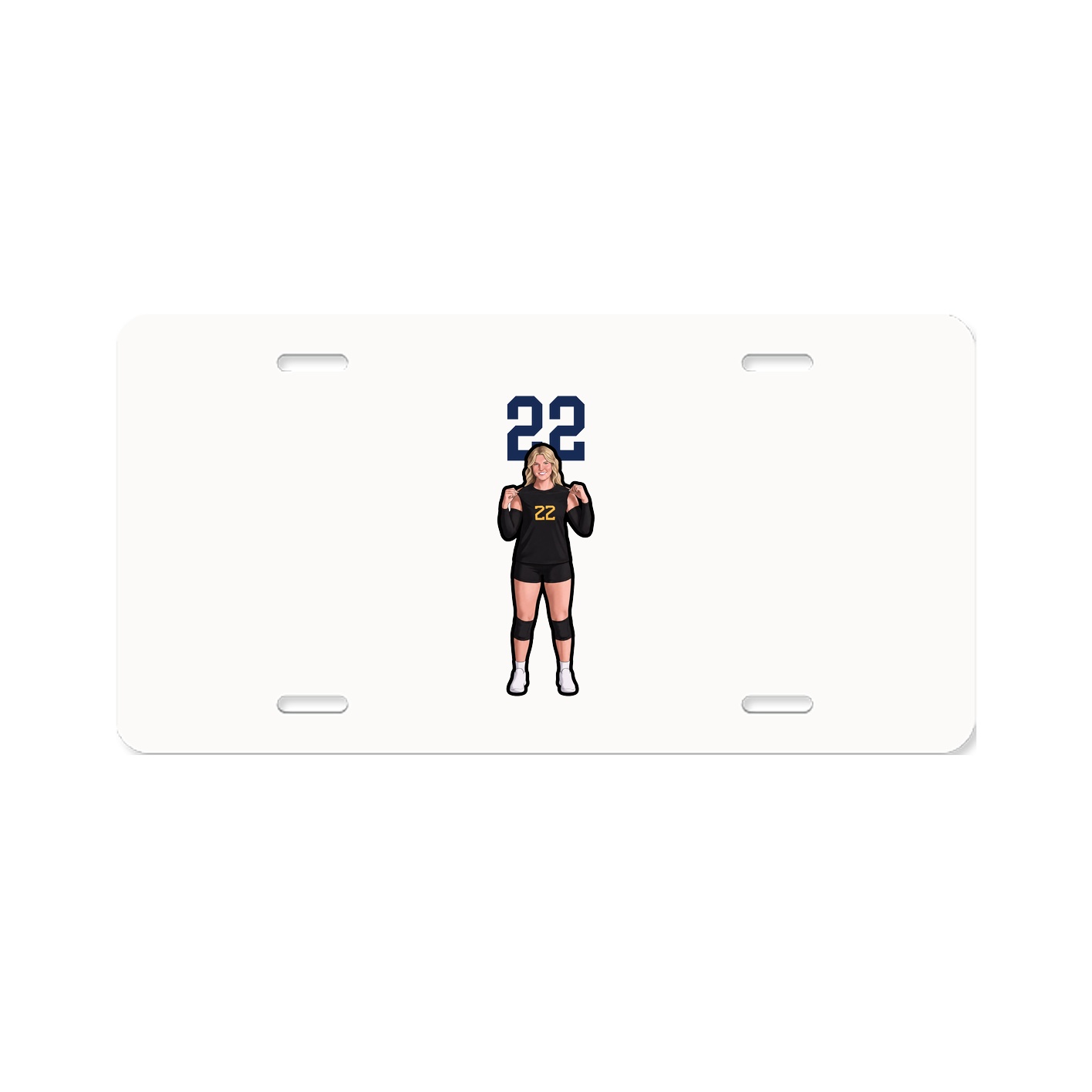 License Plate — Number Top in Classic