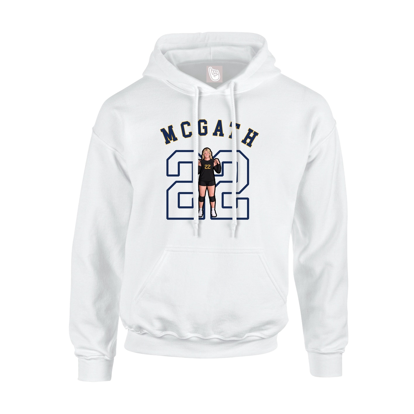 Youth Hoodie — Shirsey Arch in White