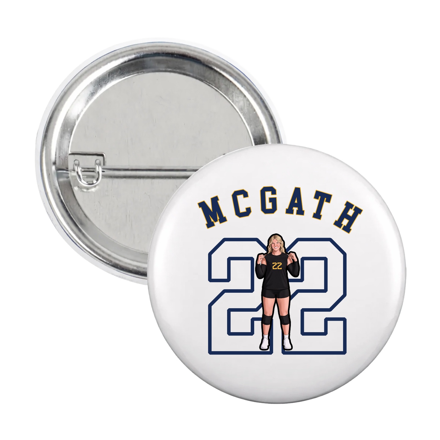 Game Day Button — Shirsey Arch in White
