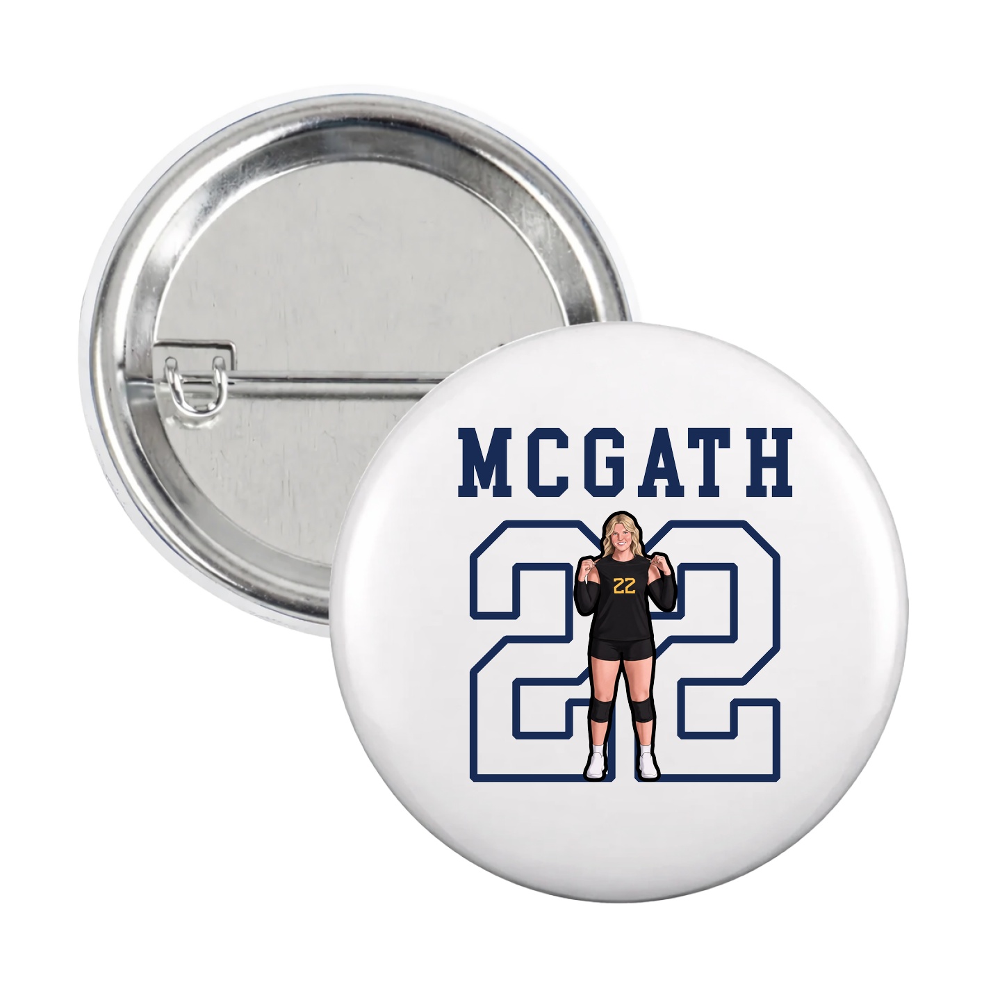 Game Day Button — Shirsey in White
