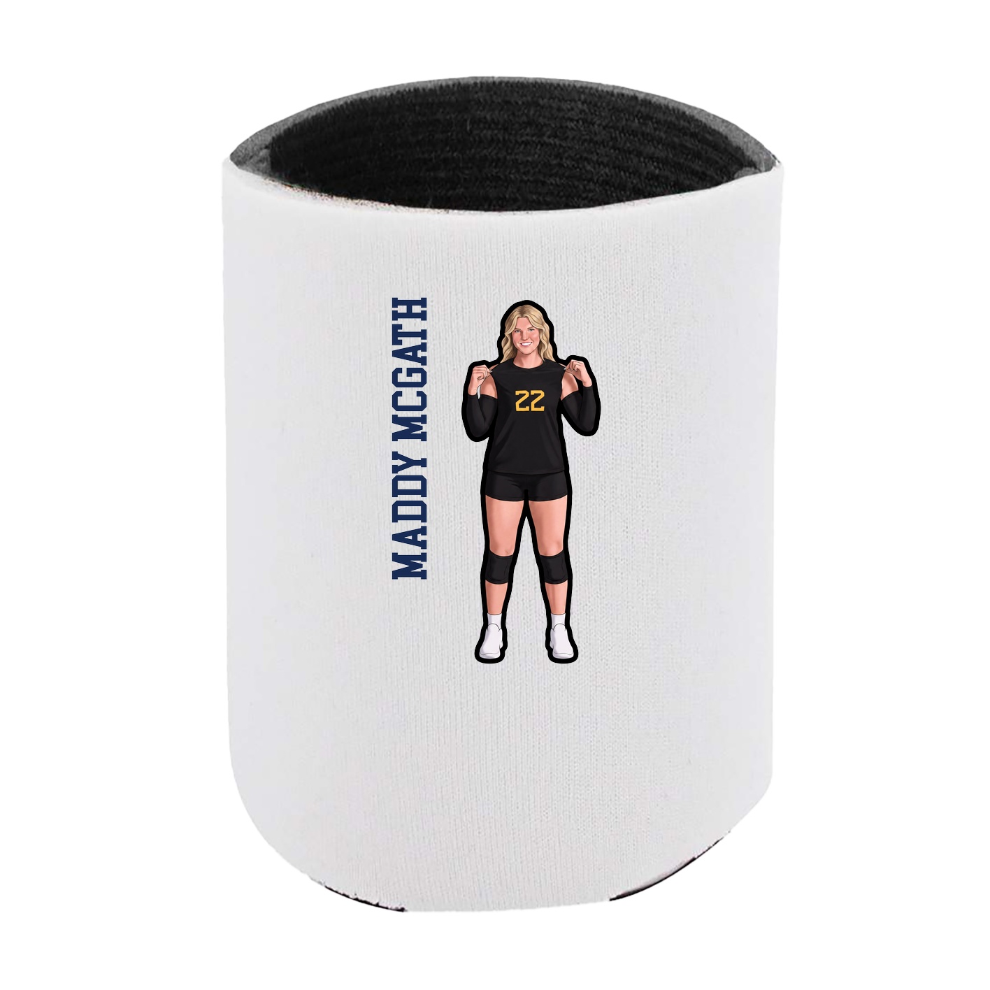 Can Holder — Name Vertical in White