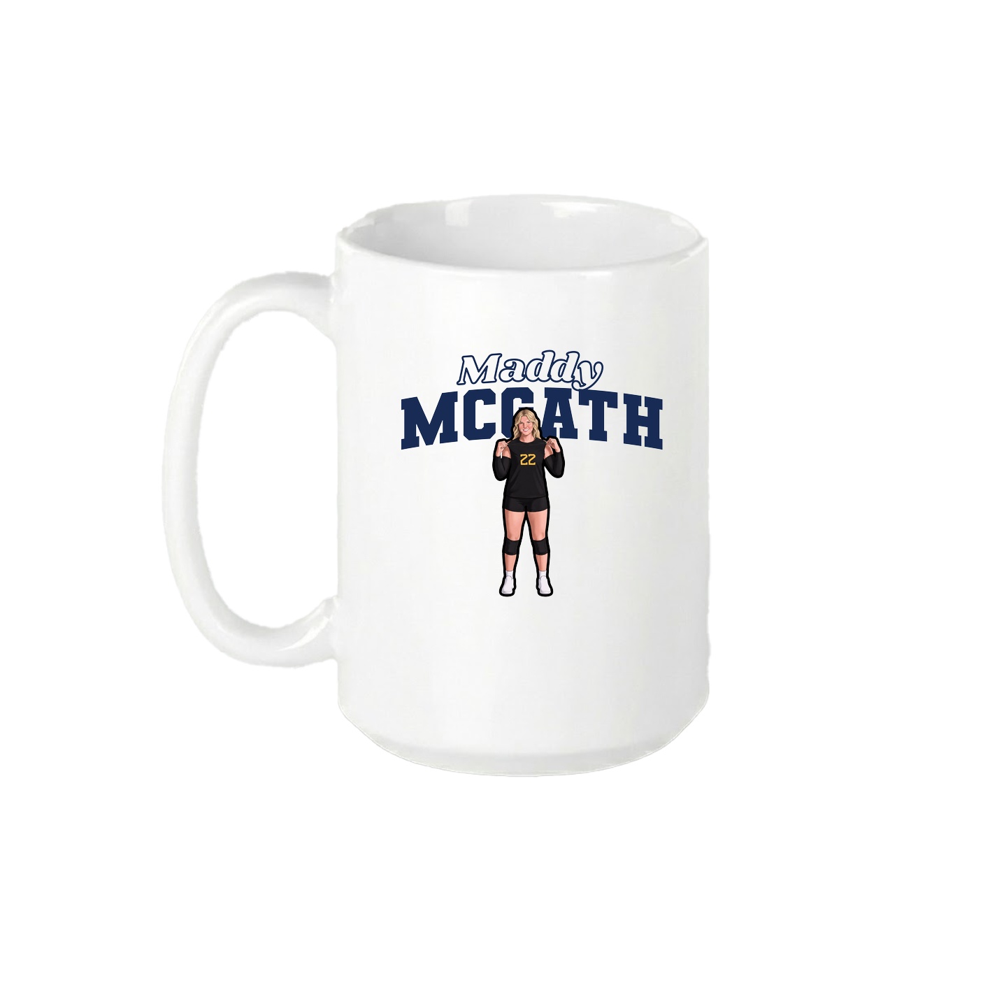 15oz Coffee Mug — Name Arch in White