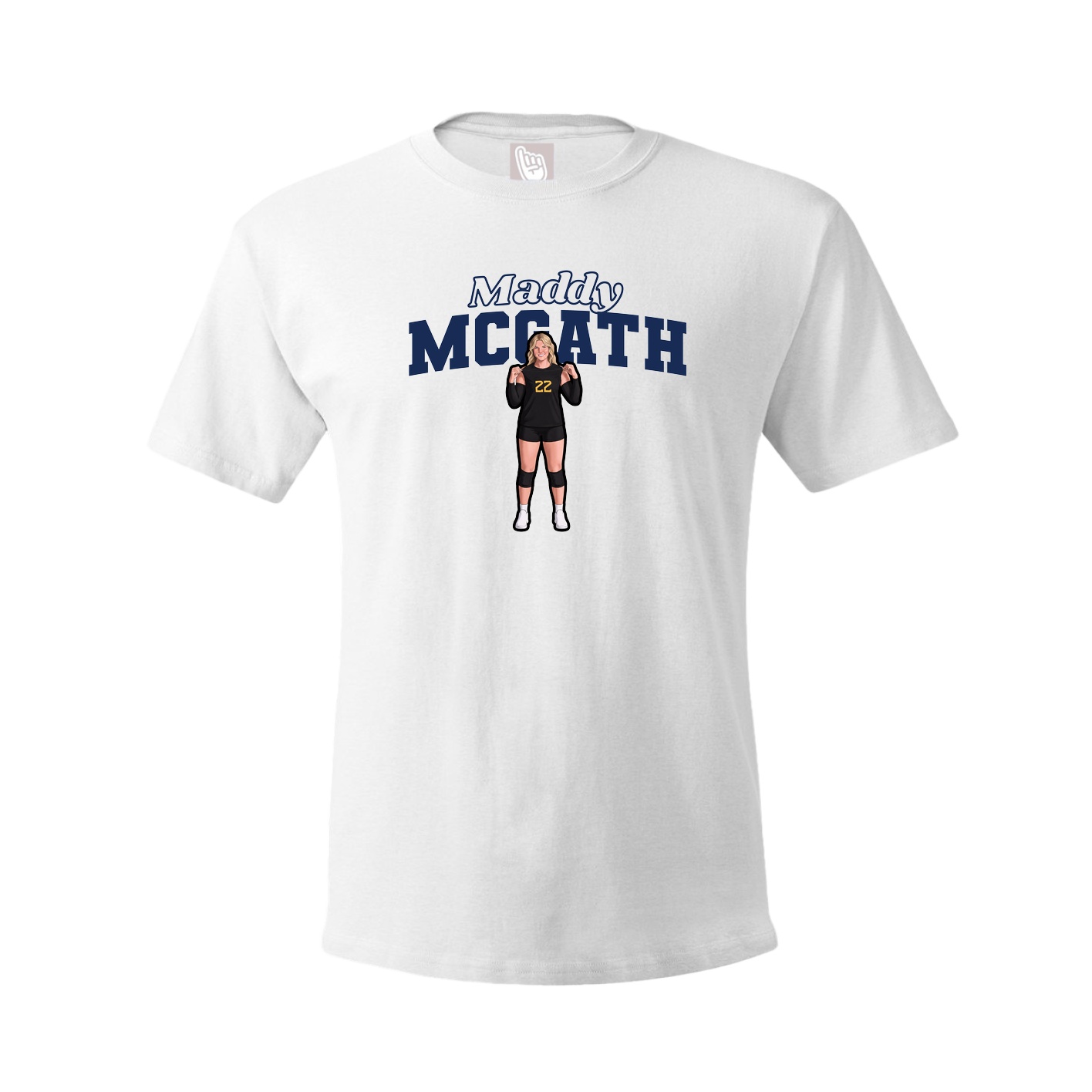 Youth Tee — Name Arch in White
