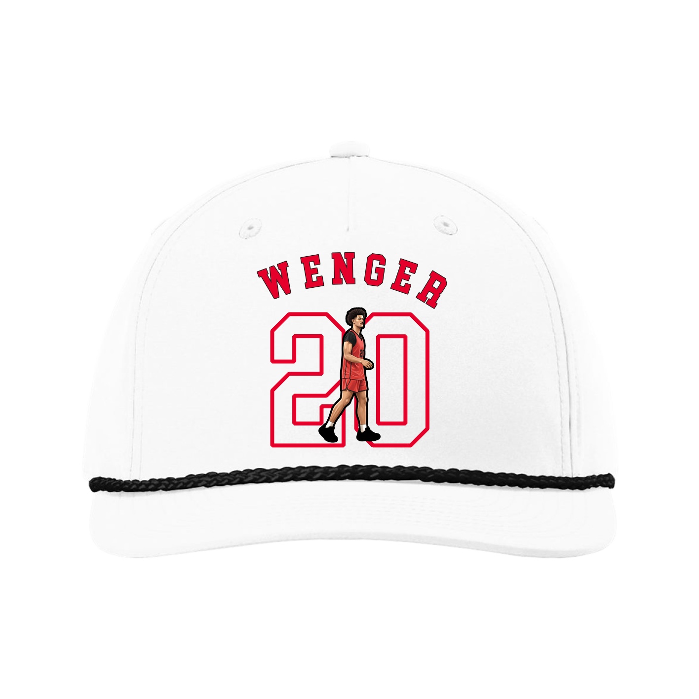 Five-Panel Classic Rope Cap — Shirsey Arch in White