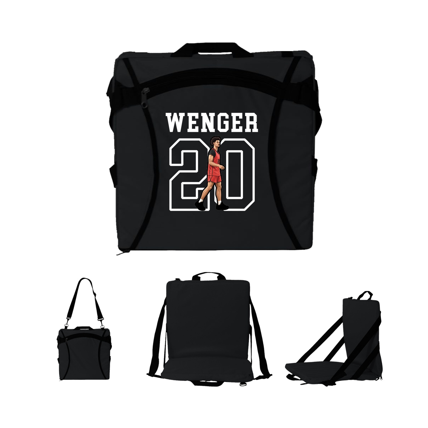 Folding Stadium Seat — Shirsey in Black