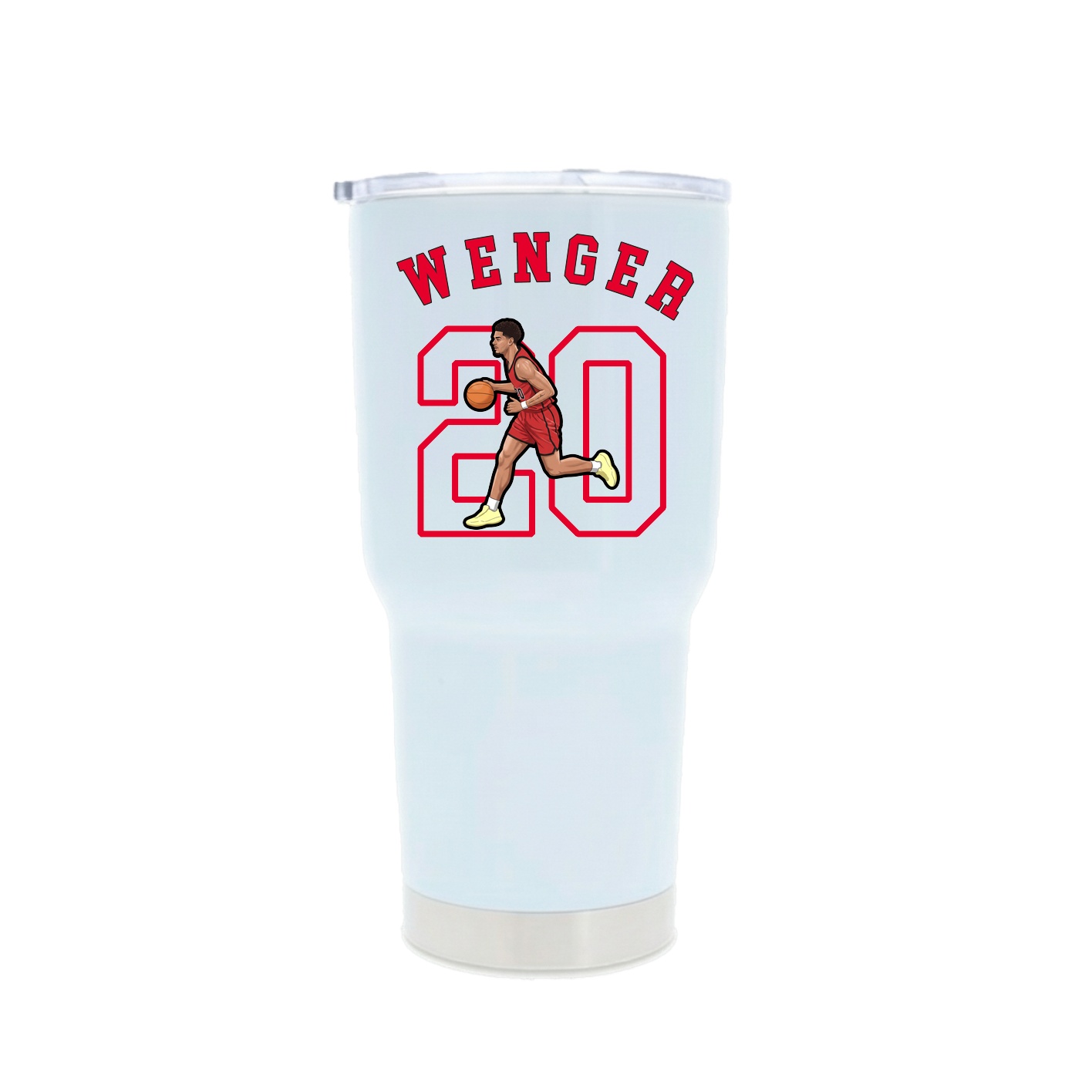 30oz Stainless Steel Tumbler — Shirsey Arch in White