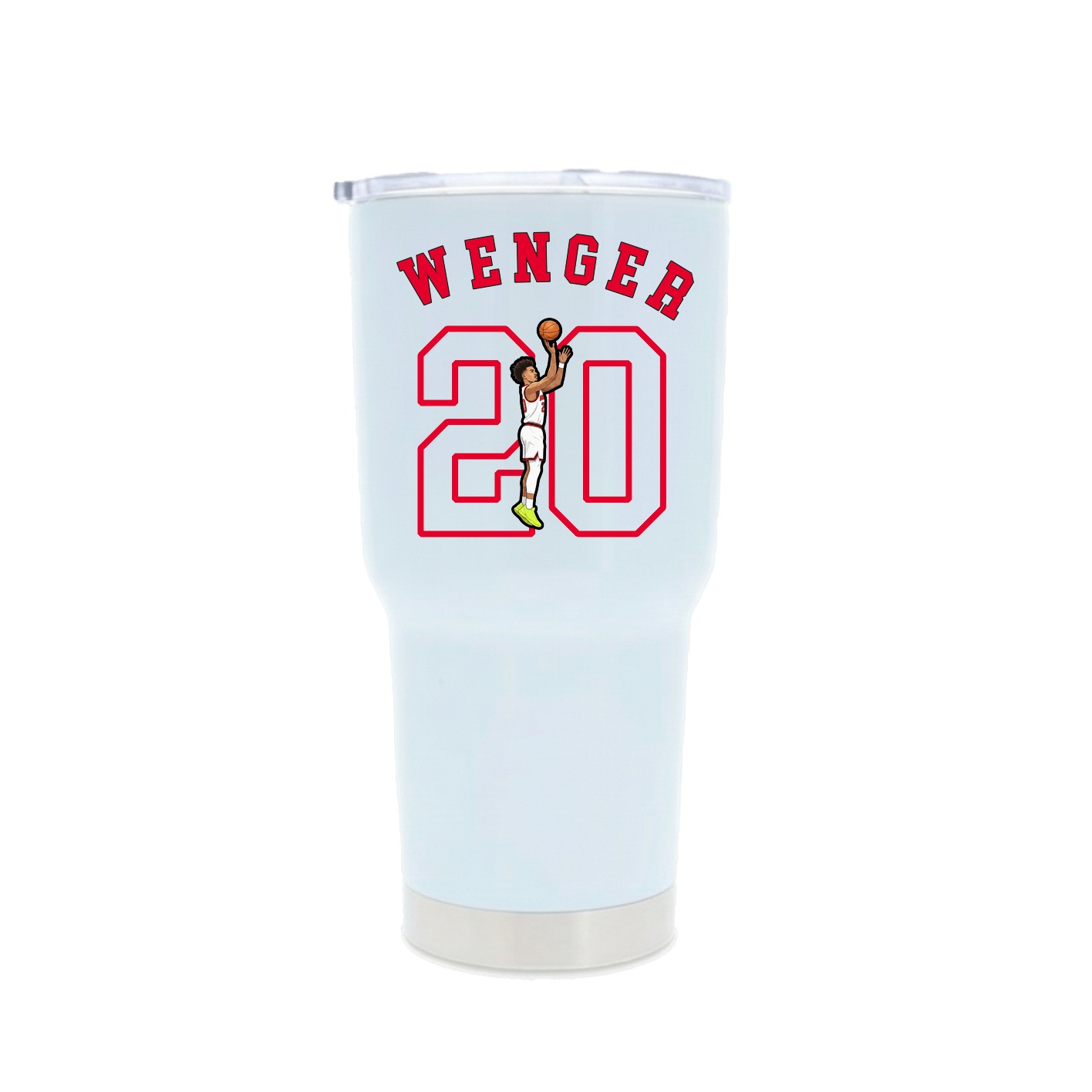 30oz Stainless Steel Tumbler — Shirsey Arch in White