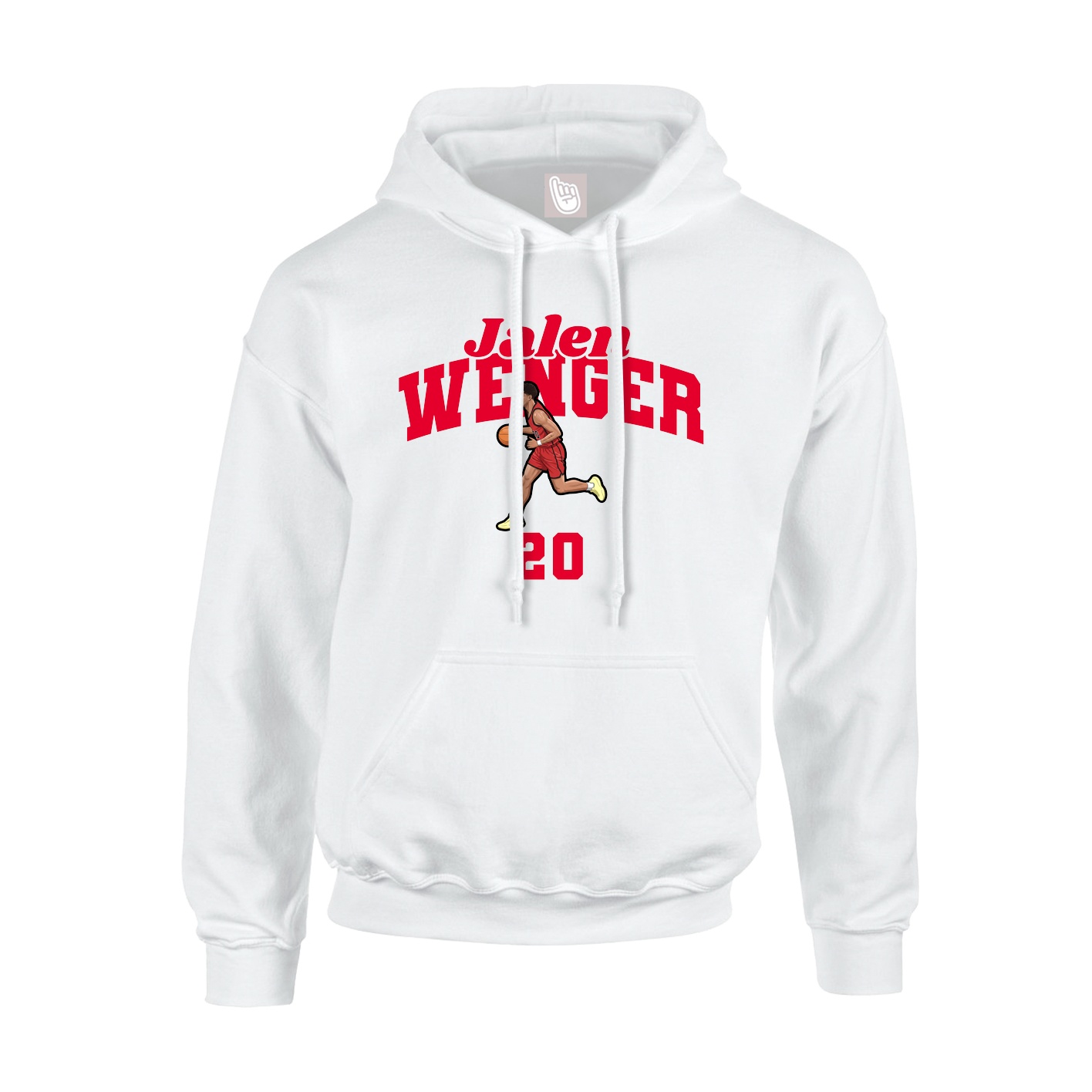 Hoodie — Signature Arch in White