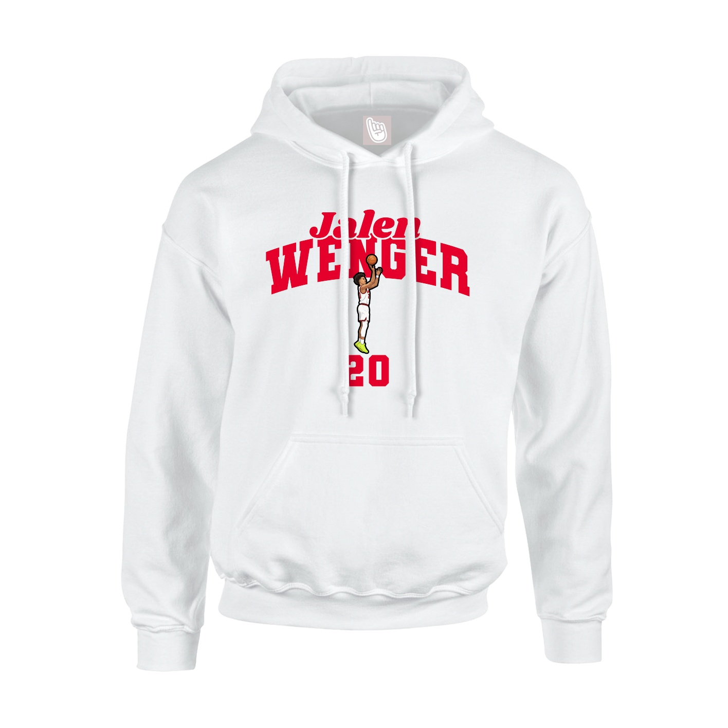 Youth Hoodie — Signature Arch in White
