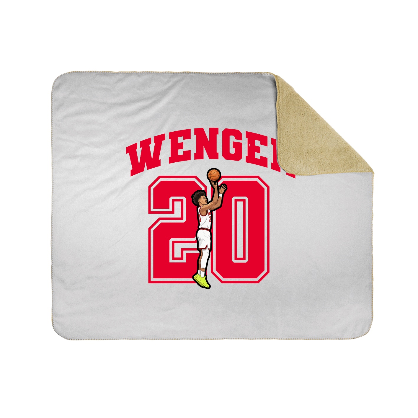 Throw Blanket — Number in White