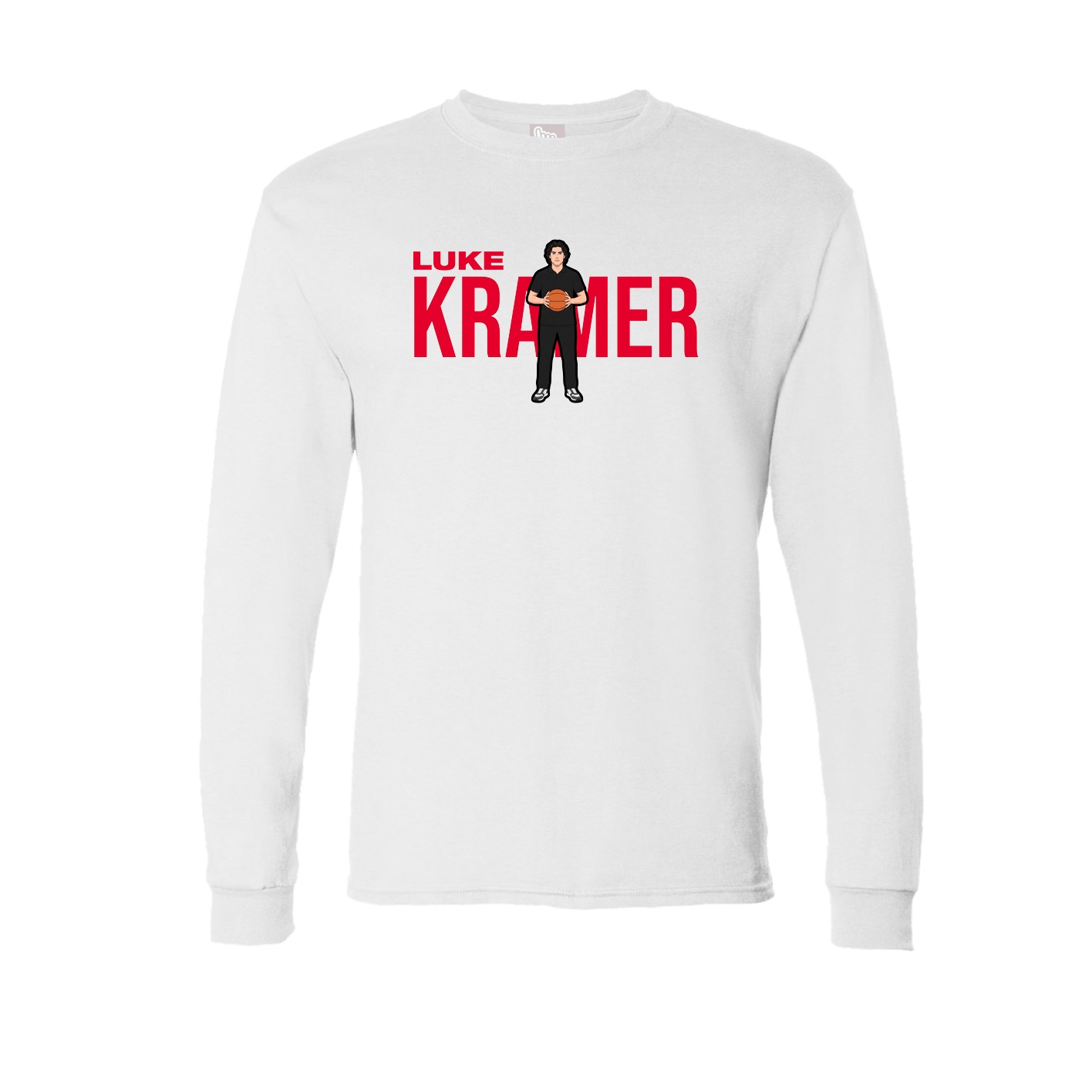 Long Sleeve Tee — Player Name in White