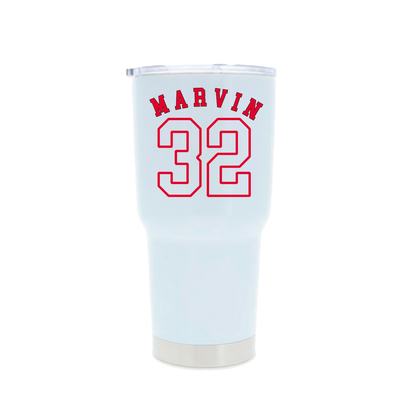 30oz Stainless Steel Tumbler — Shirsey Arch in White