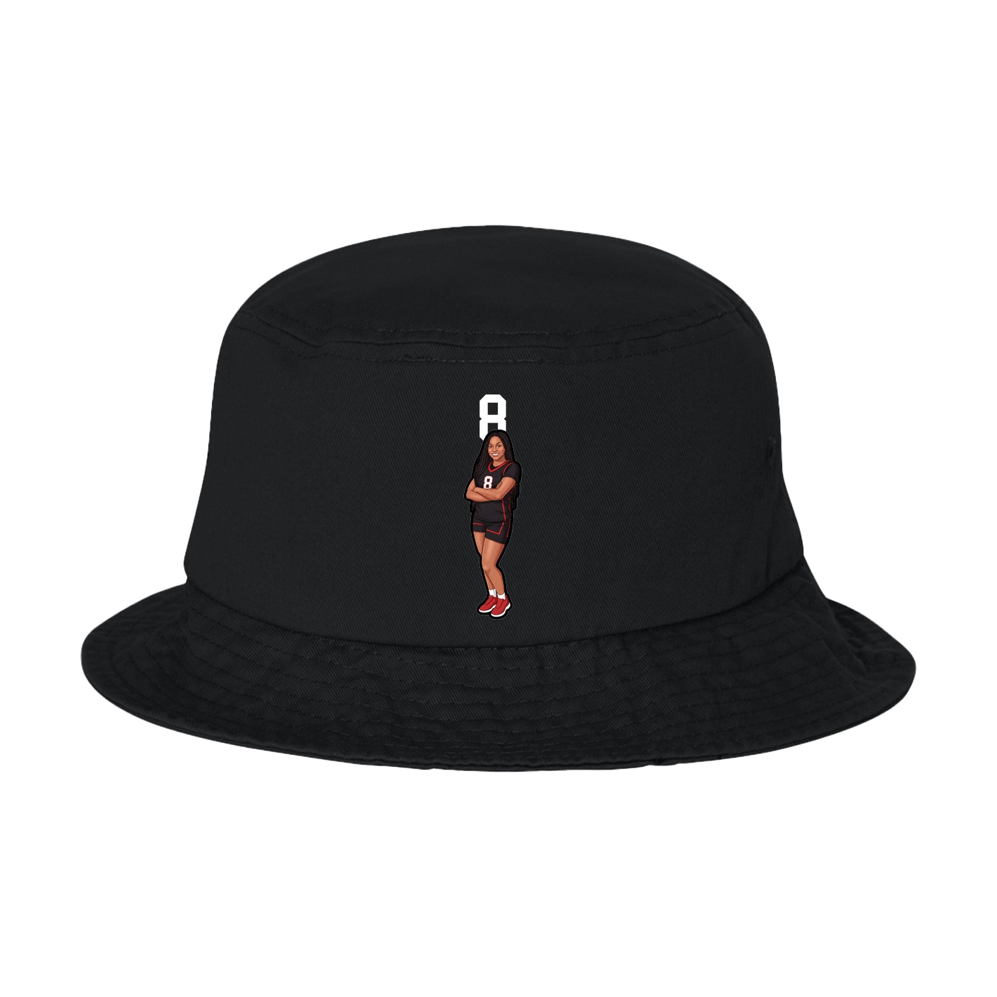 Bucket Cap — Number Top in Black