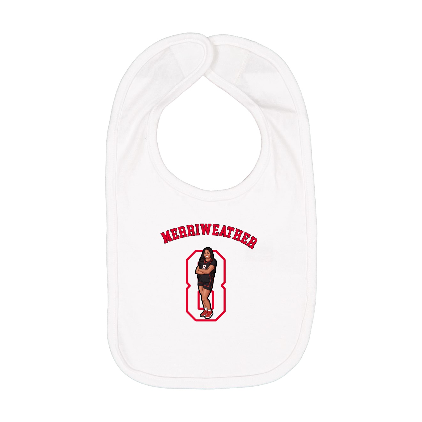 Infant Bib — Shirsey Arch in White