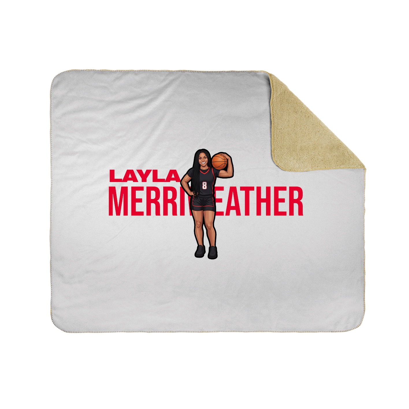 Throw Blanket — Player Name in White