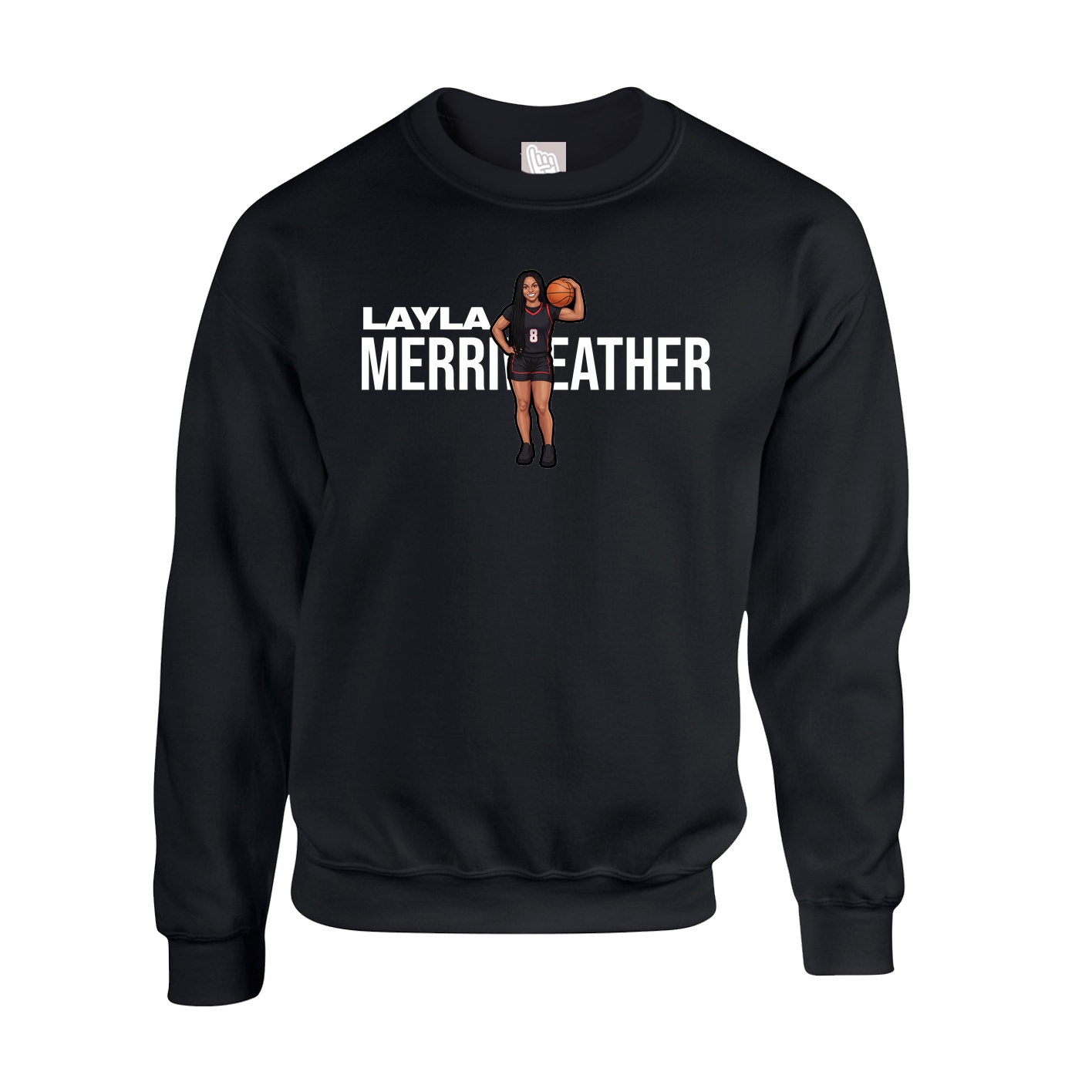 Fleece Crew — Player Name in Black