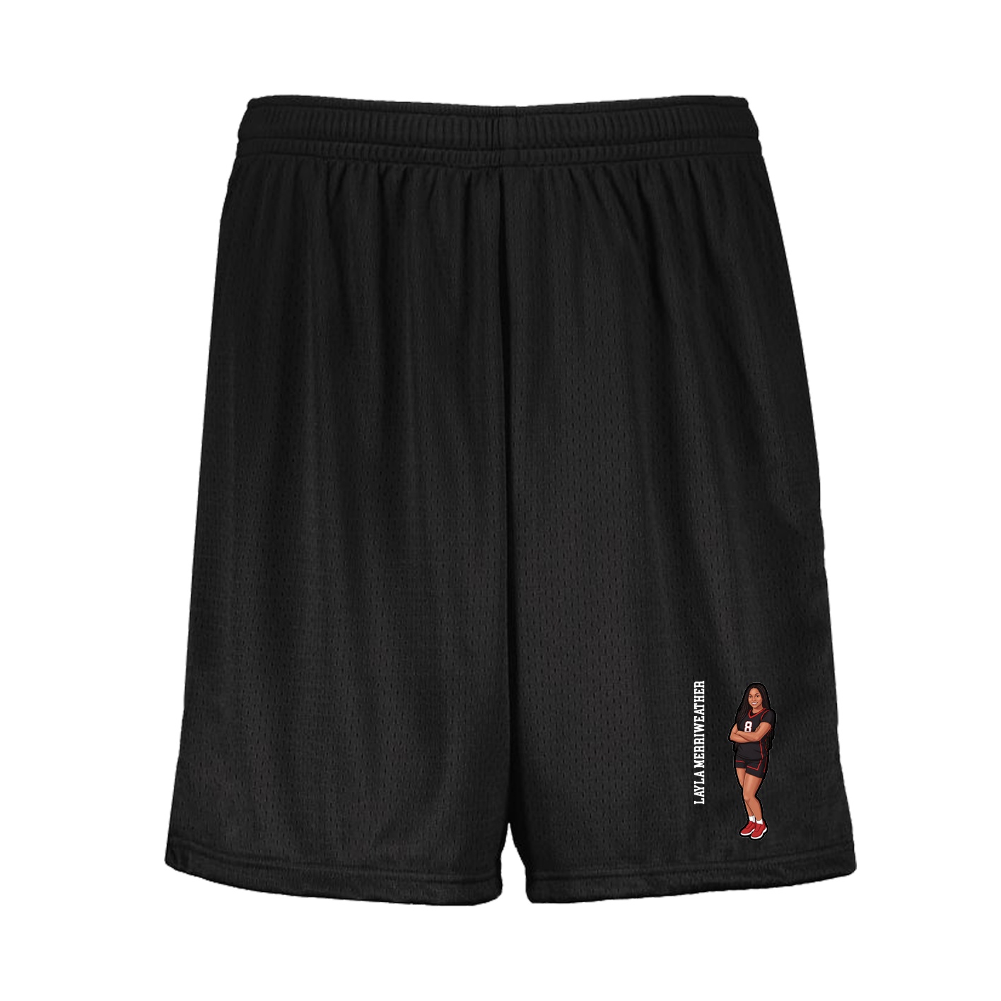 Shorts — Name Vertical in Black