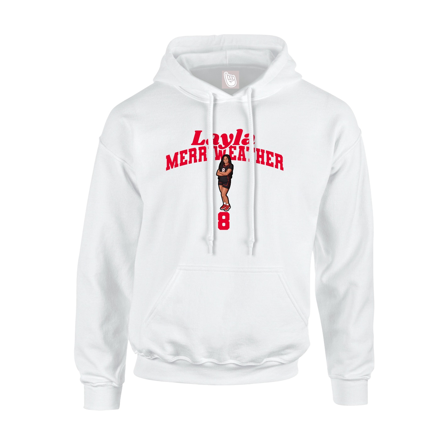 Hoodie — Signature Arch in White