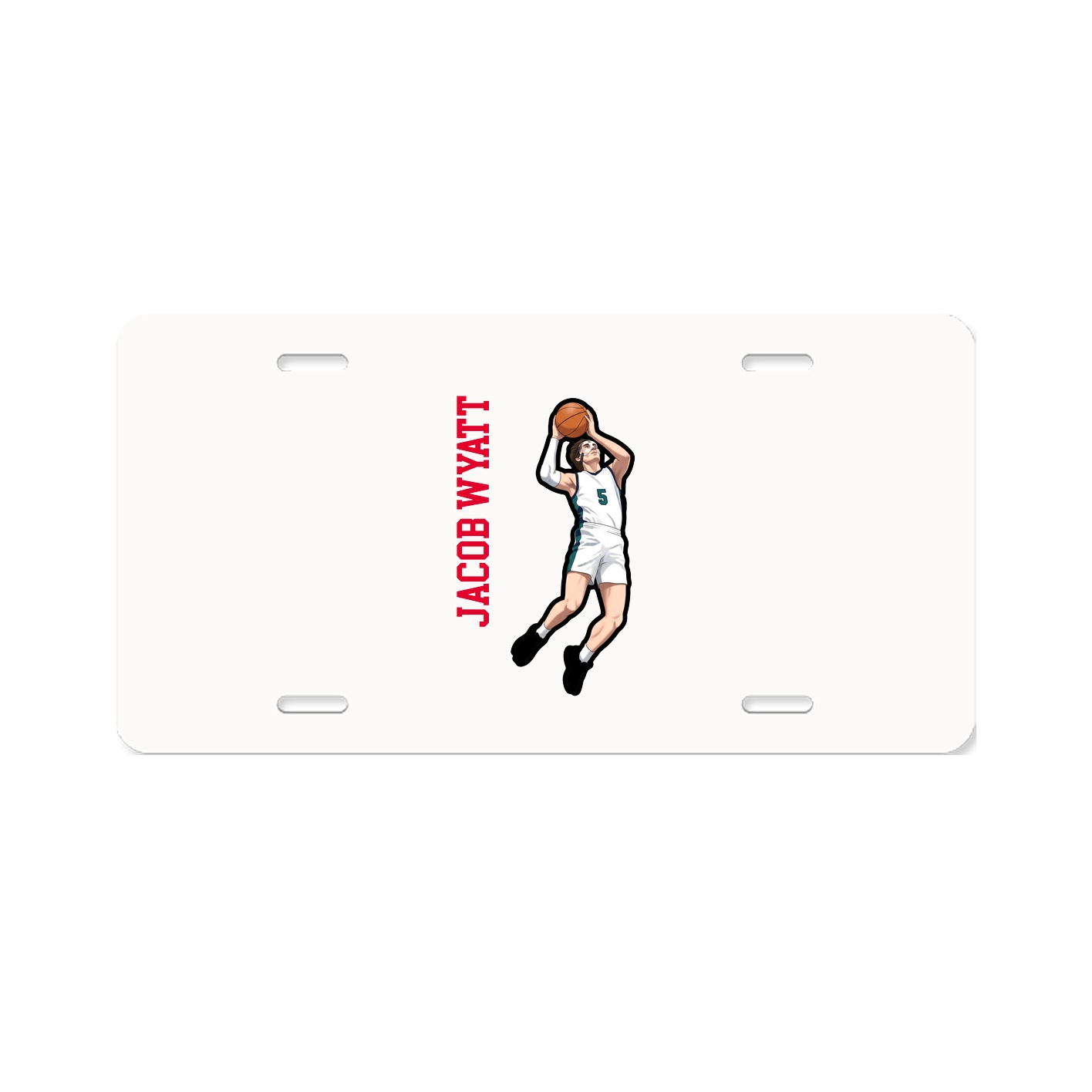 License Plate — Name Vertical in Classic