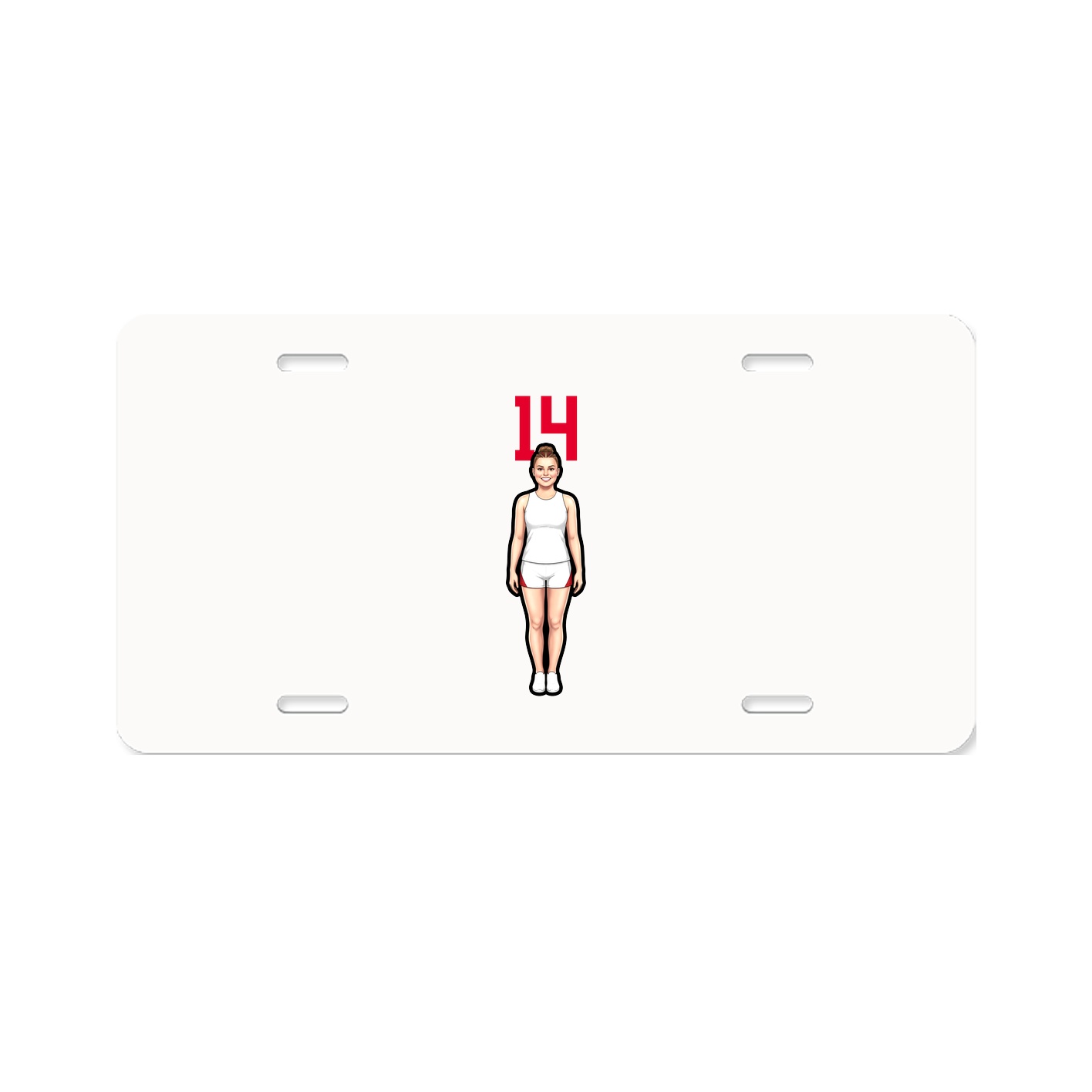 License Plate — Number Top in Classic