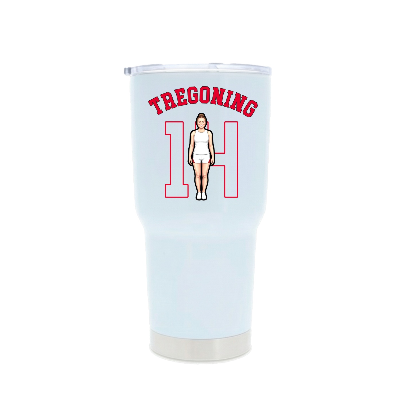 30oz Stainless Steel Tumbler — Shirsey Arch in White