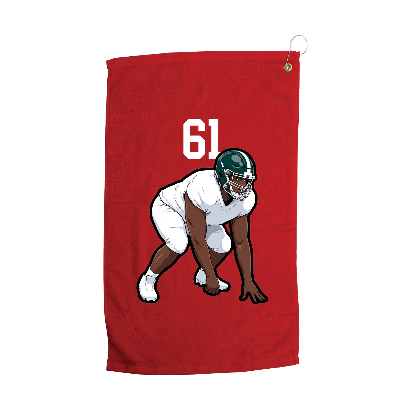 Golf Towel — Number Top in Red