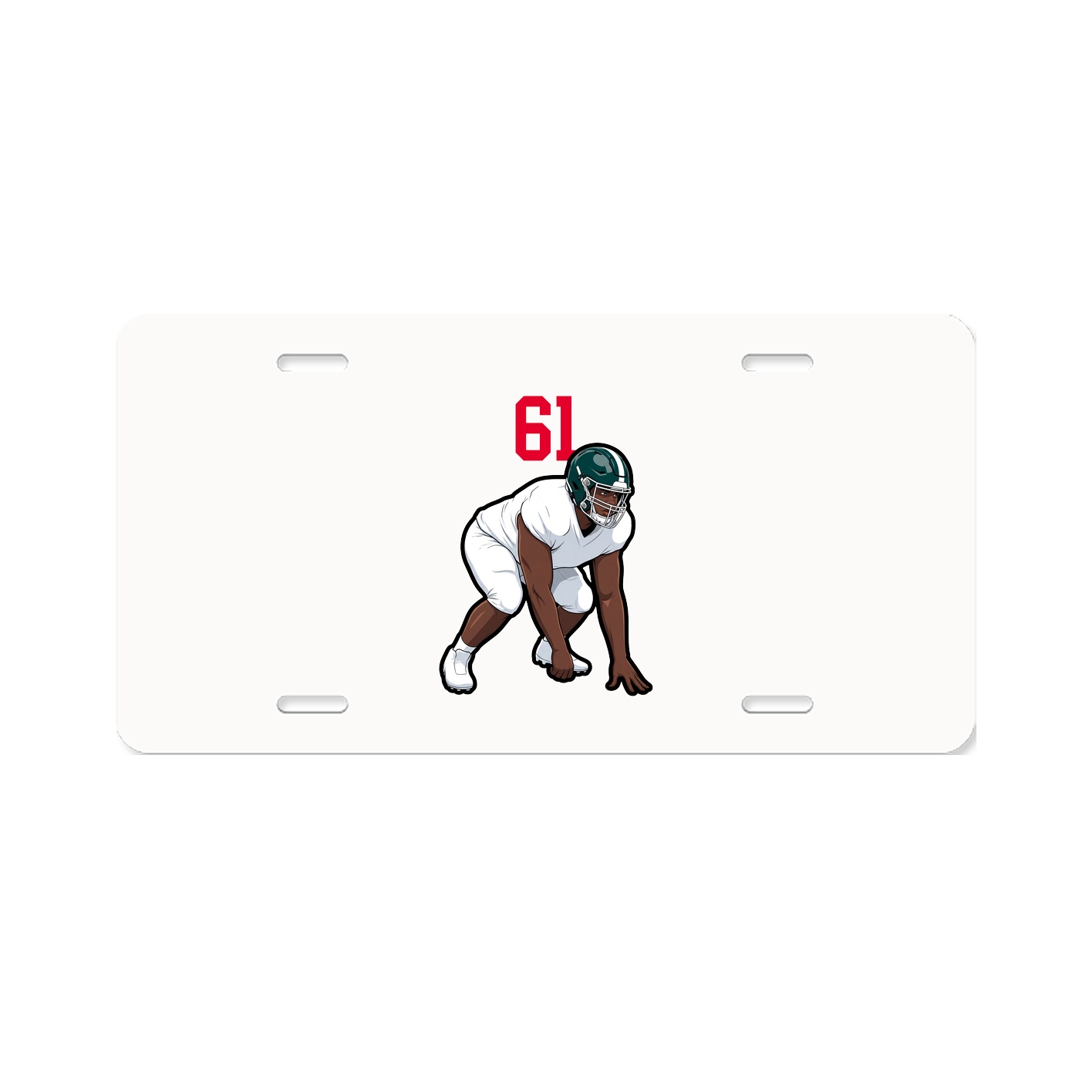 License Plate — Number Top in Classic
