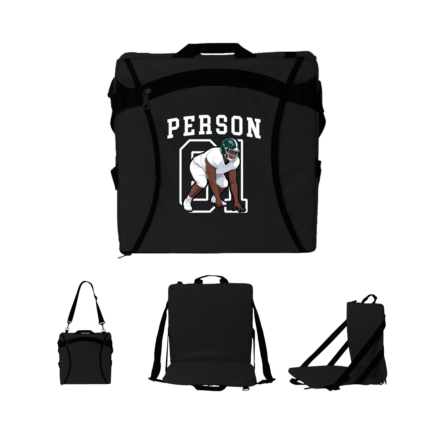 Folding Stadium Seat — Shirsey in Black