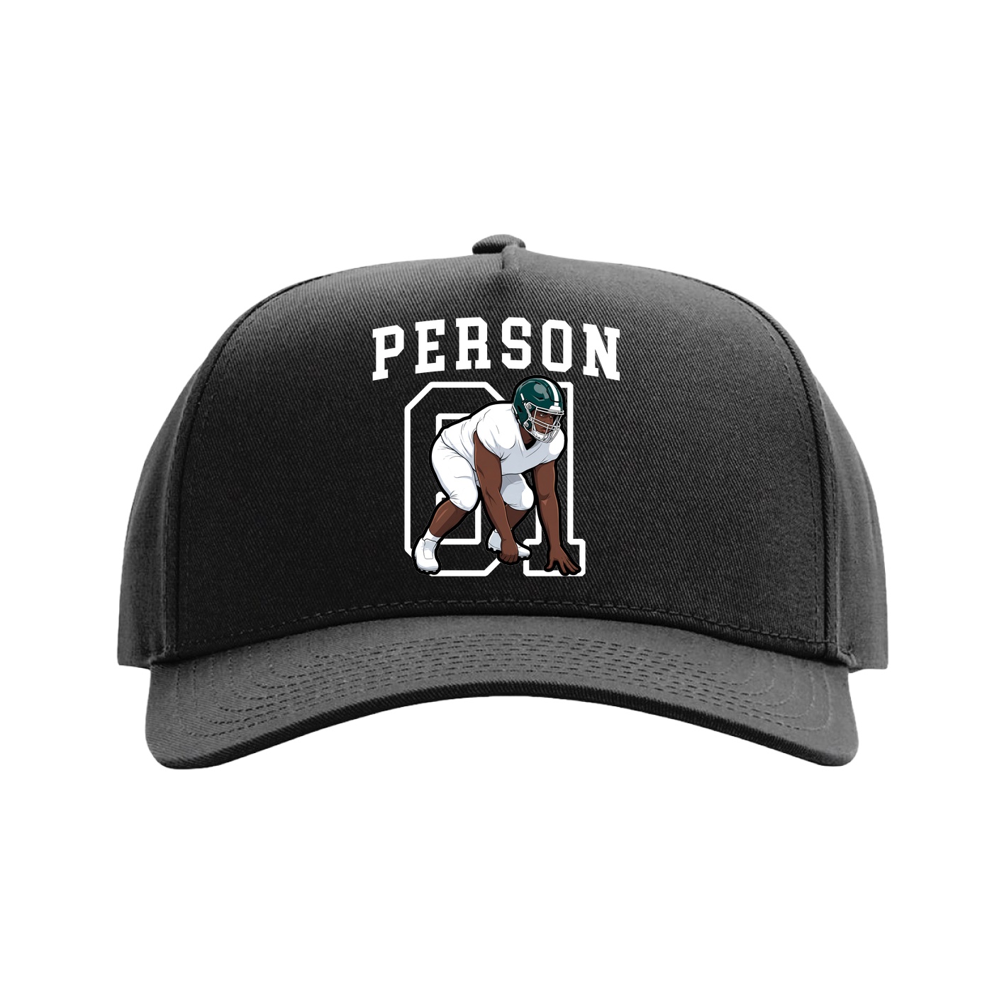 Full Fabric Five-Panel Champ Cap — Shirsey in Black