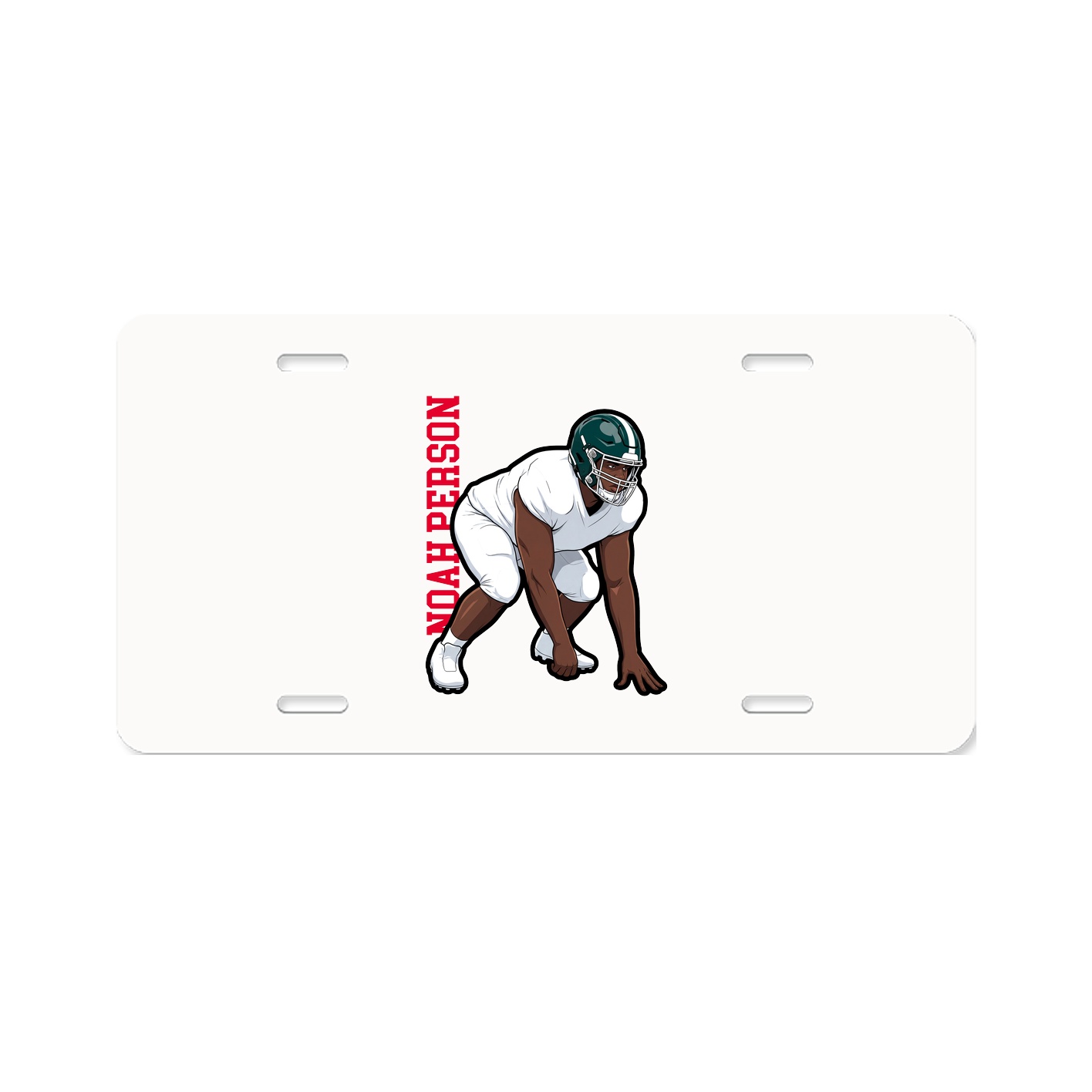 License Plate — Name Vertical in Classic