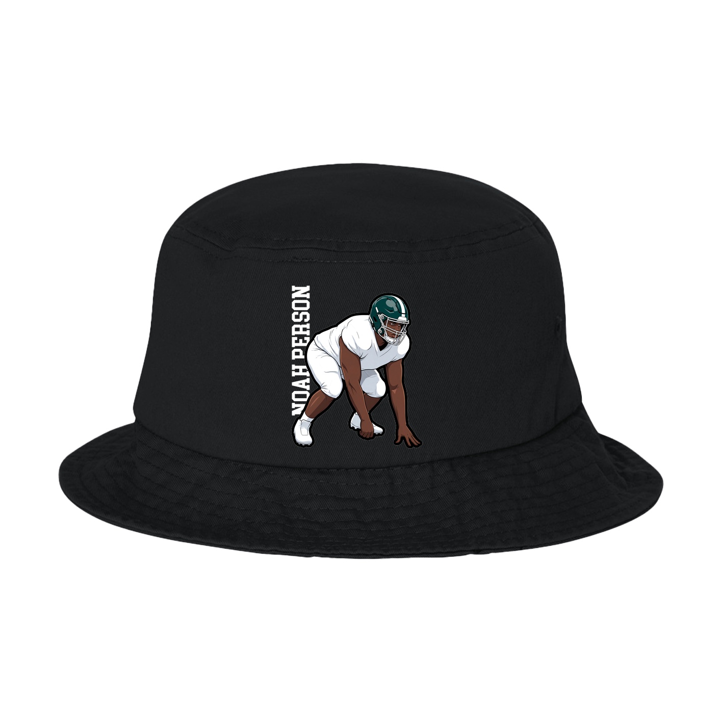 Bucket Cap — Name Vertical in Black