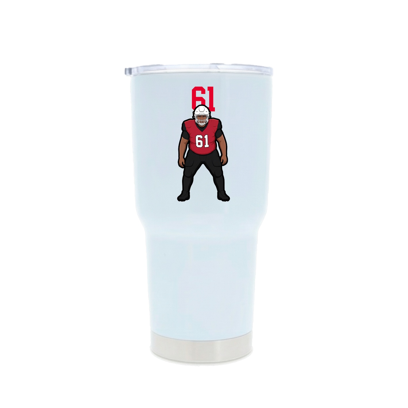 30oz Stainless Steel Tumbler — Number Top in White
